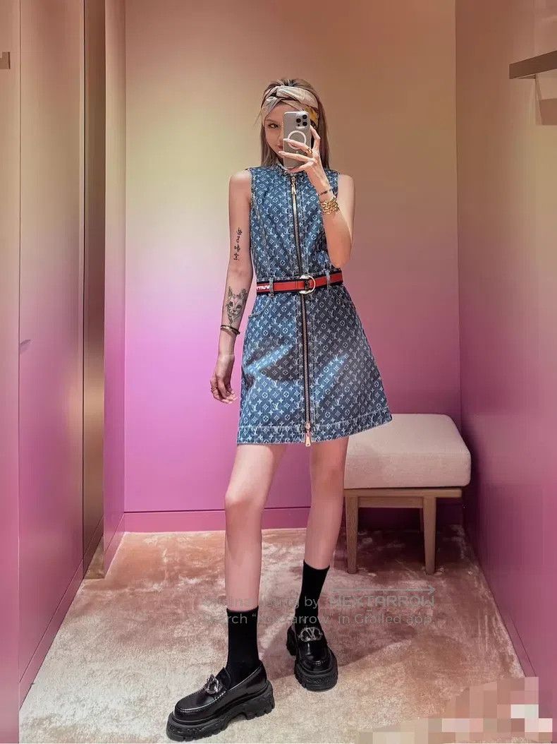 Louis Vuitton Louis Vuitton SS24 Denim Dress Size XXS / US 00 / IT 34 - 8 Thumbnail