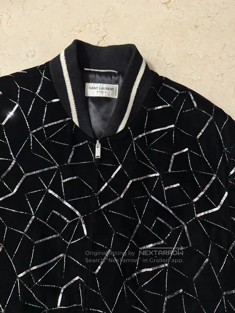 Saint Laurent Paris Saint Laurent Paris Sequin Beaded Decorated Velvet Black J Size US M / EU 48-50 / 2 - 3 Thumbnail