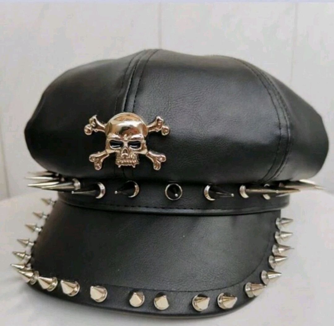 Japanese Brand Spiky Rivet Skull Hat Size ONE SIZE - 2 Thumbnail