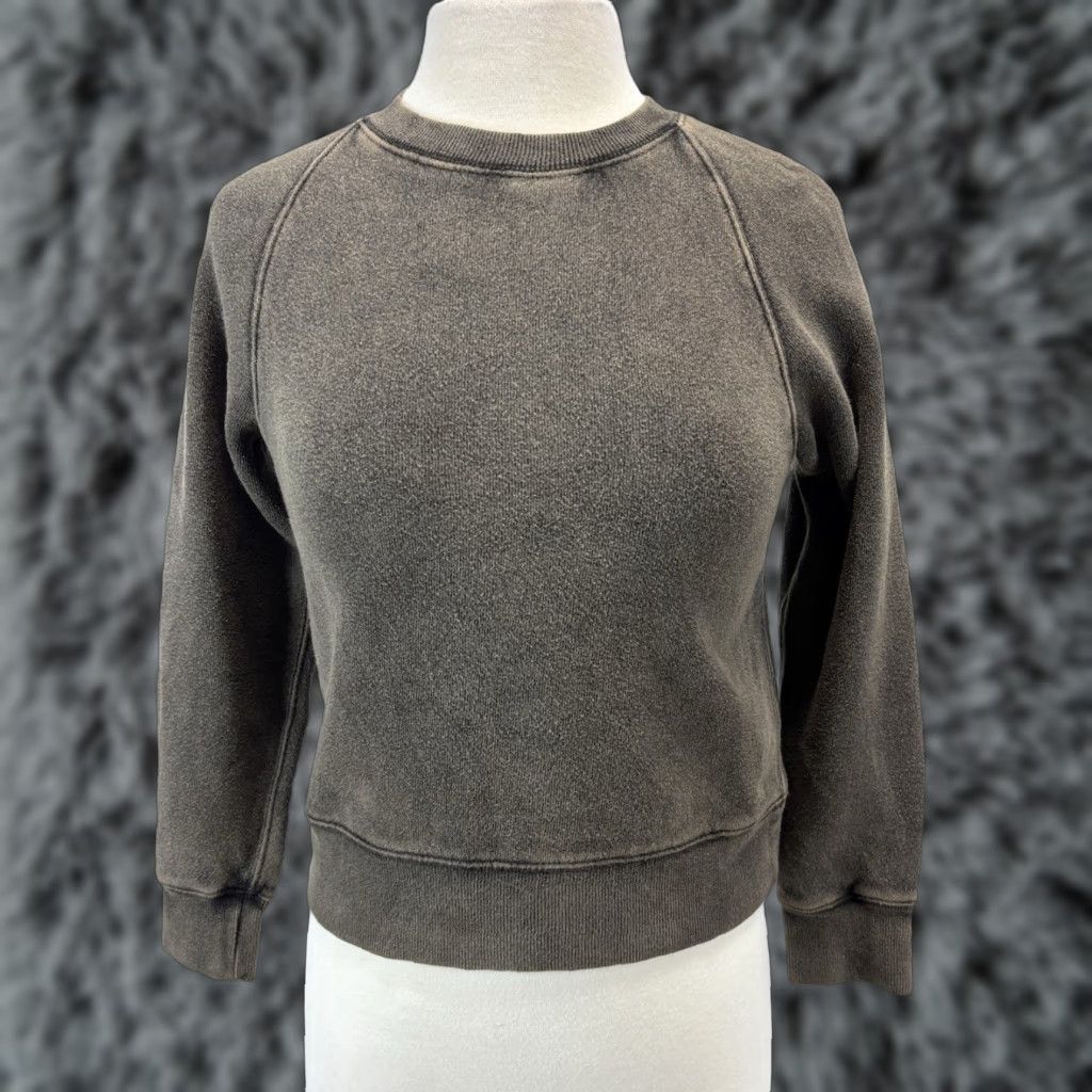 Free People VINTAGE Free People Crew Neck Sweatshirt XS Brown Crop Women Grunge Bohemian Size XS / US 0-2 / IT 36-38 - 1 Thumbnail