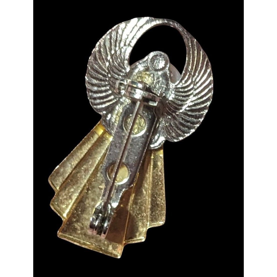 Other Religious Holiday Gold And Silver Tone Angel Brooch Size ONE SIZE - 2 Thumbnail