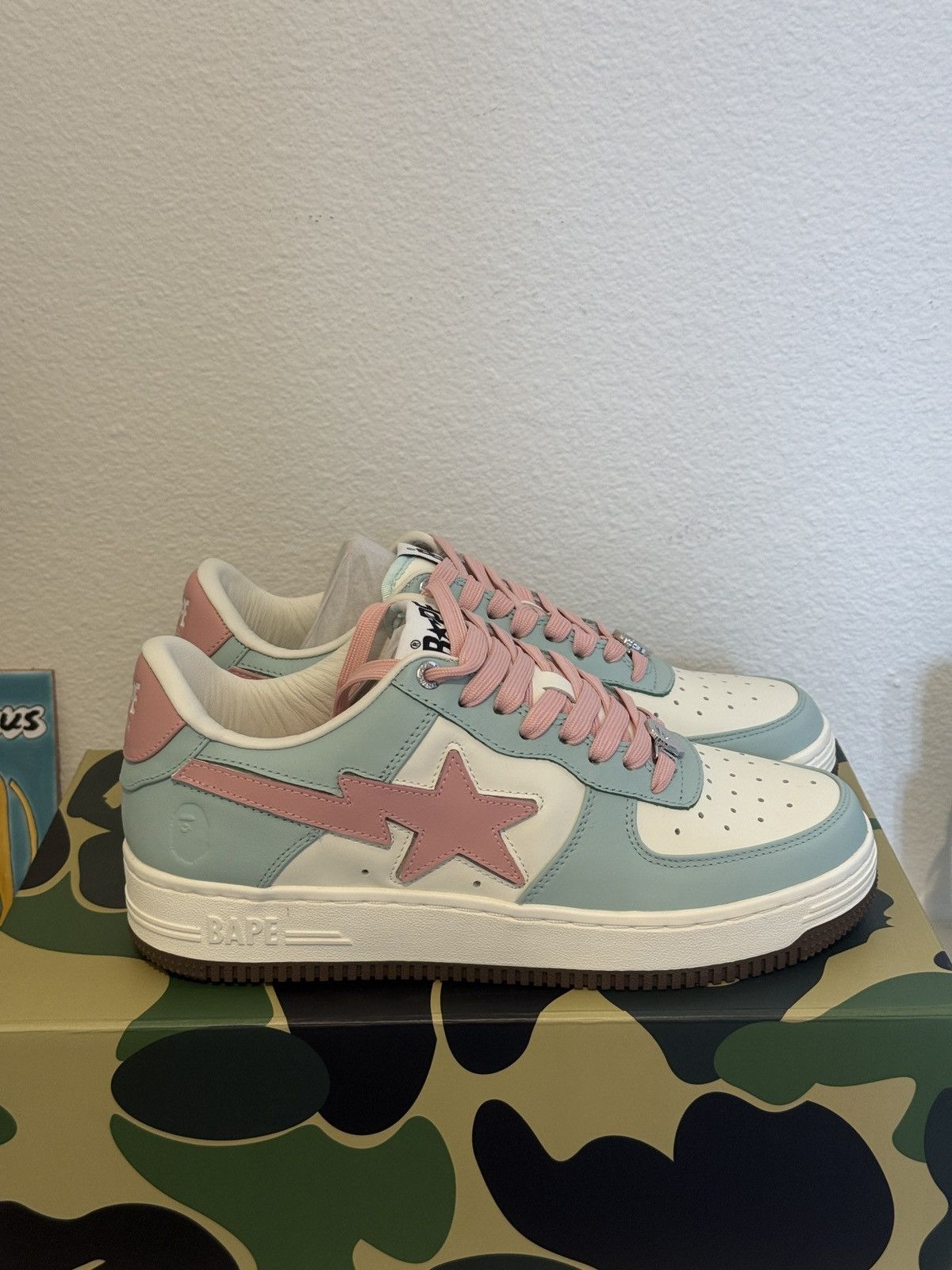 Bape A Bathing Ape Bape Sta #4 Pastel Pink Blue Brown Size US 8.5 / EU 41-42 - 2 Thumbnail