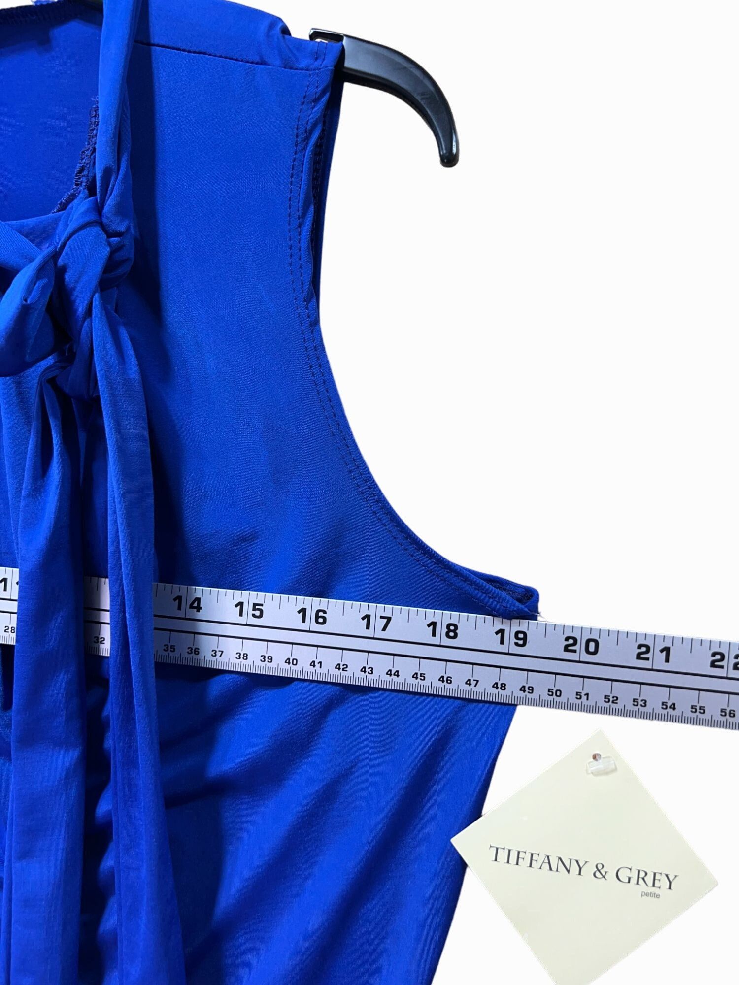 Other TIFFANY & GREY - Women's Sleeveless Loose Blouse - Blue - Pe Size XL / US 12-14 / IT 48-50 - 3 Thumbnail