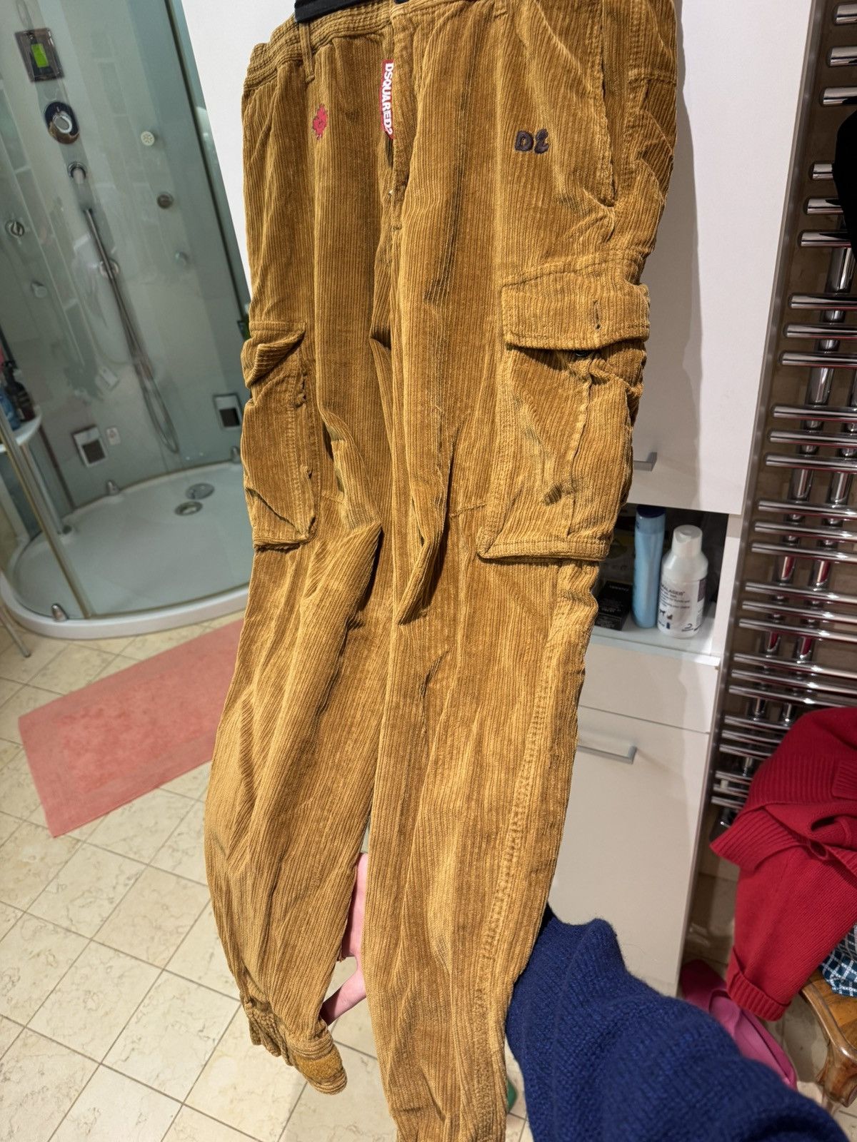 Dsquared2 Dsquared2 Embroidered Corduroy Cargo Pants Size US 34 / EU 50 - 3 Thumbnail