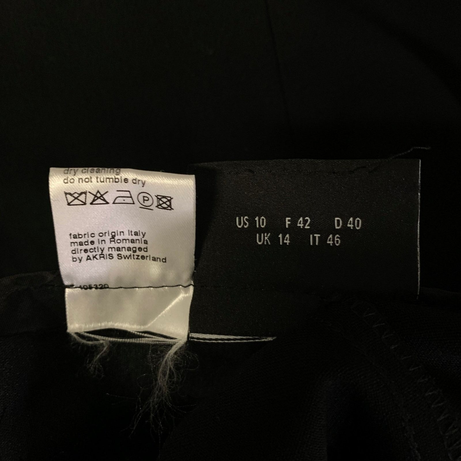 Akris AKRIS Size 10 Black Wool Polyamide Side Zipper Slim Pants Size US 32 / EU 48 - 5 Thumbnail