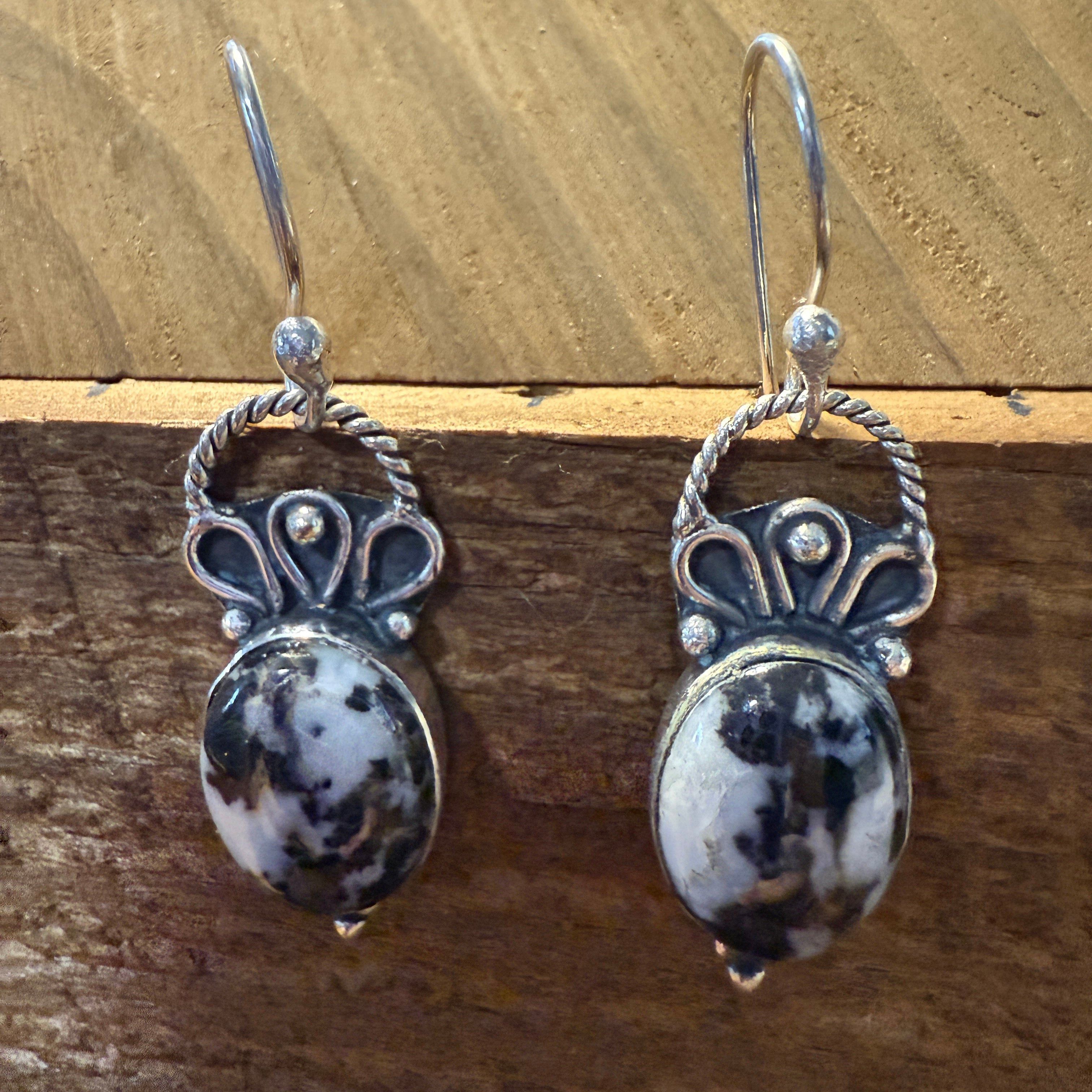 Other White Buffalo Dahlia Turquoise Sterling Silver Earrings Size ONE SIZE - 5 Thumbnail