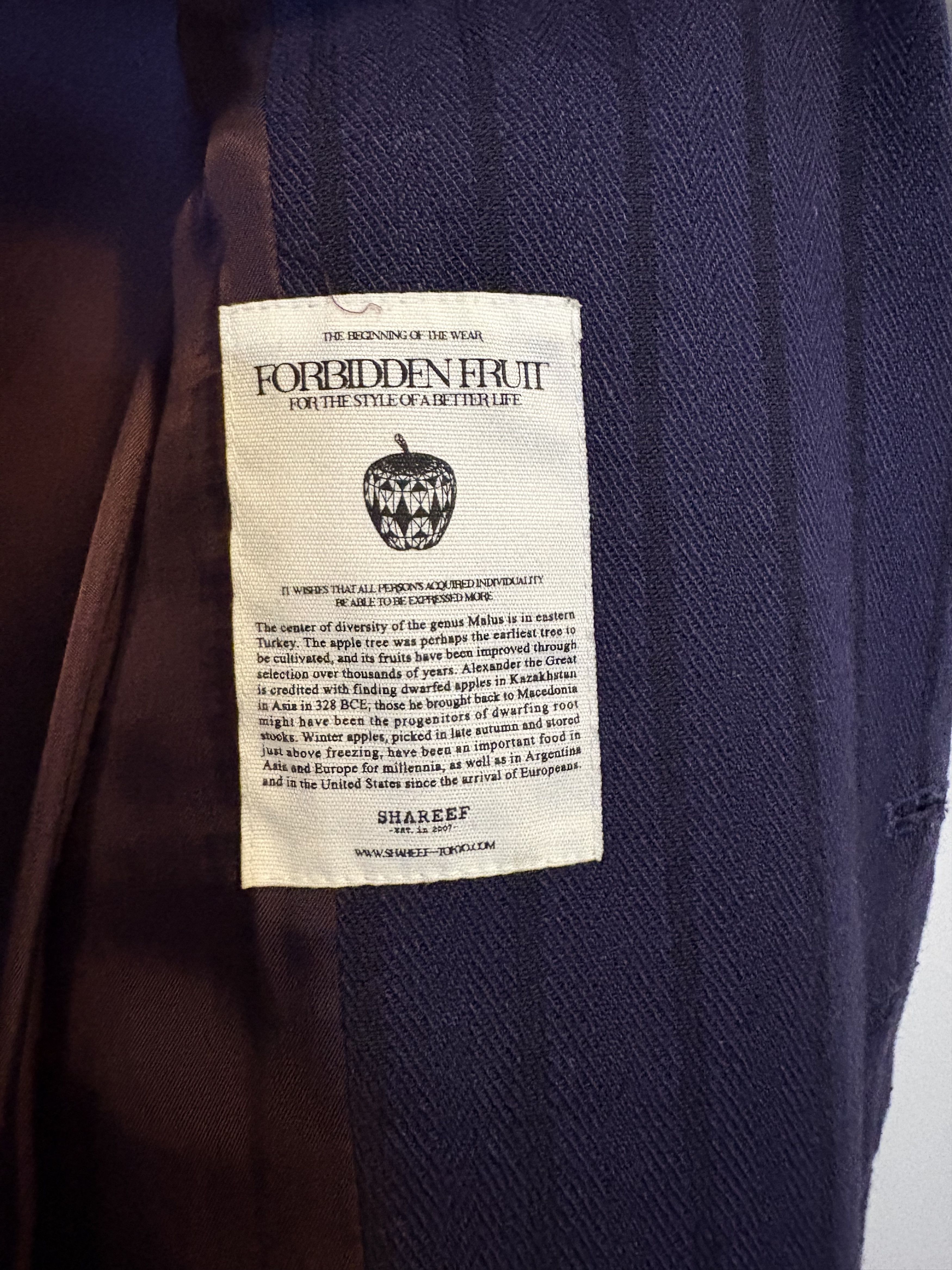 SHAREEF Shareef Tokyo Wool Coat “Library Tag”— Made in Japan Size US M / EU 48-50 / 2 - 6 Thumbnail