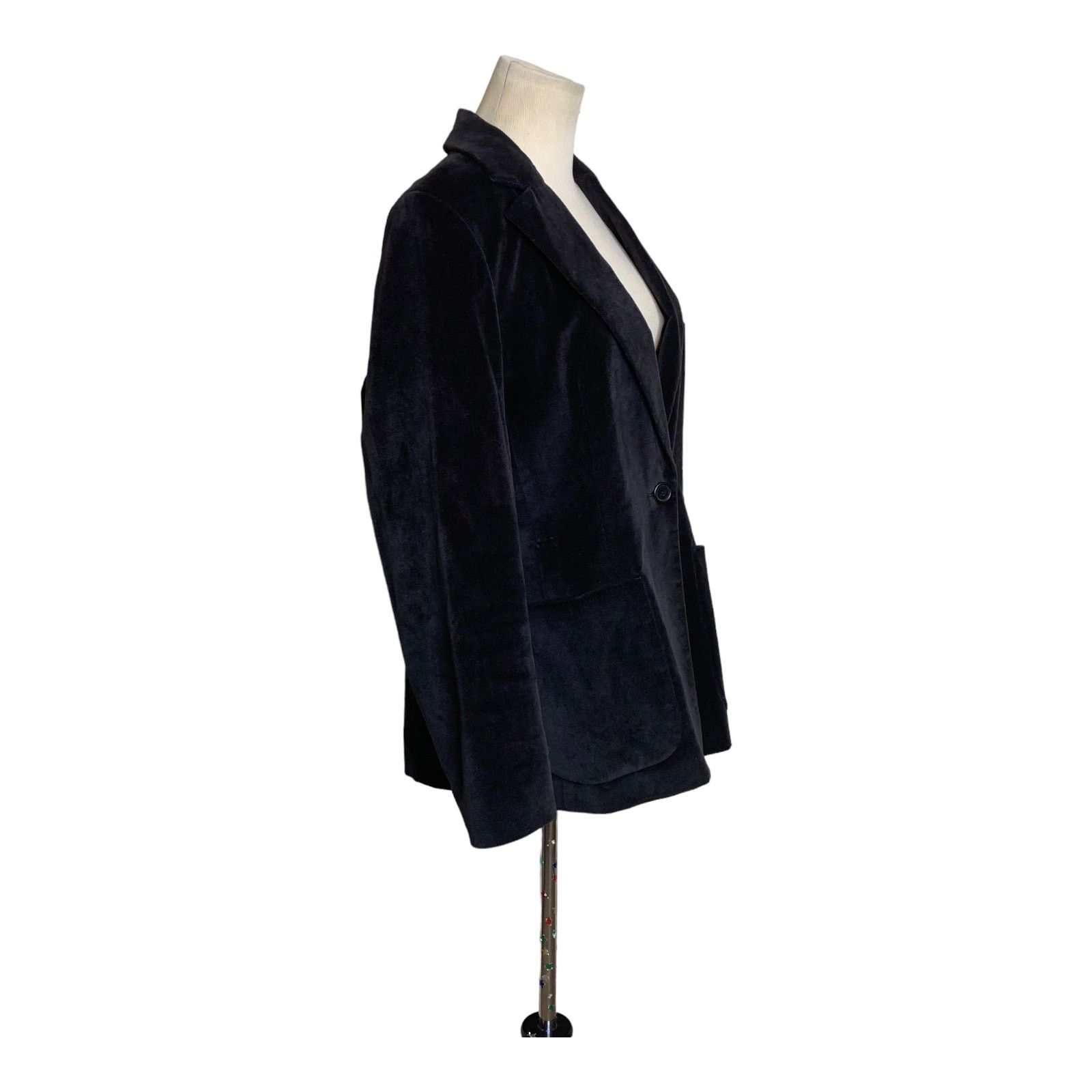 Harve Benard Harve Benard vintage black velvet one button blazer size 10 Size L / US 10 / IT 46 - 8 Thumbnail