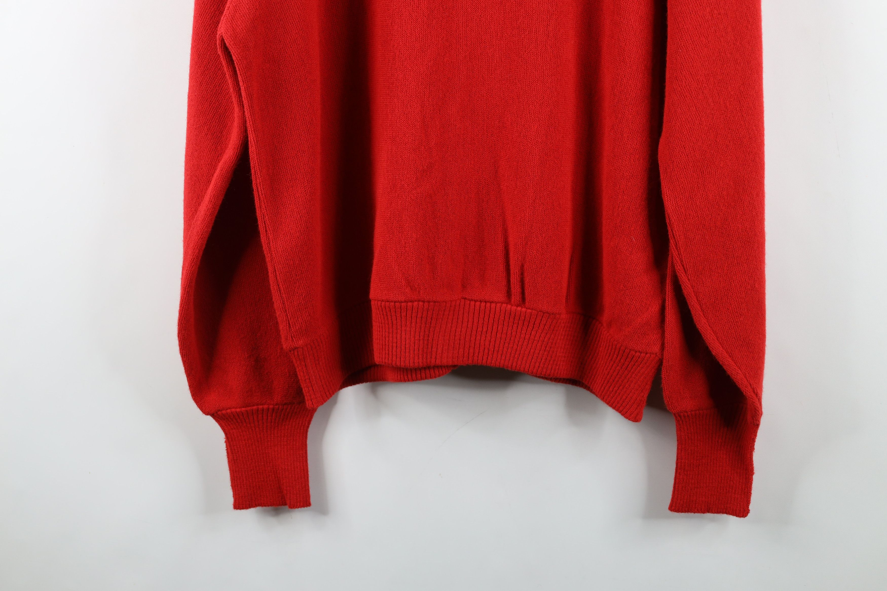 Vintage Vintage 70s Streetwear Cobain Knit Cardigan Sweater Red USA Size US L / EU 52-54 / 3 - 12 Thumbnail