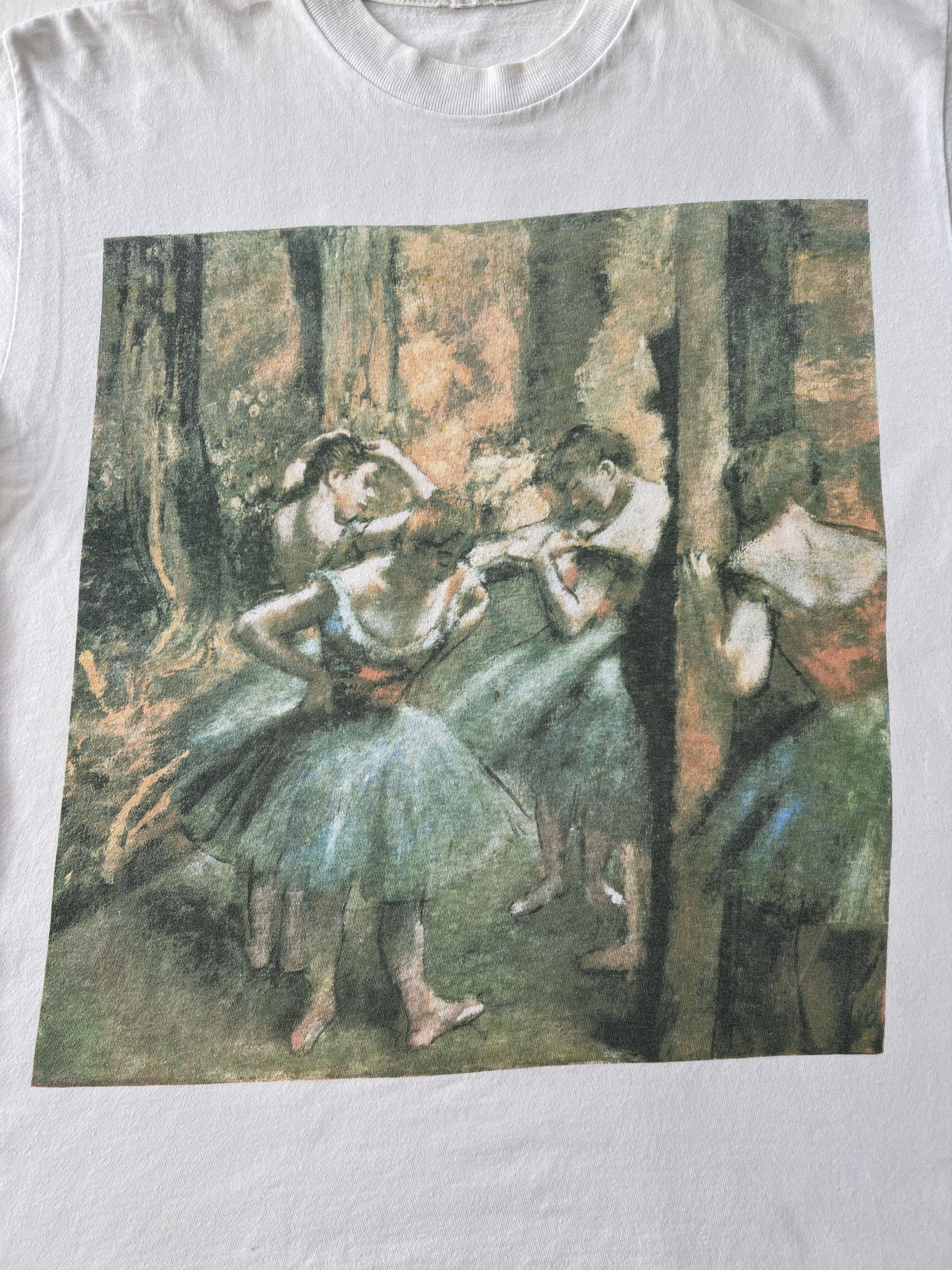 Arts & Science Vintage 90s Edgar Degas Dancers, Pink and Green 1890 T-shirt Size US L / EU 52-54 / 3 - 4 Thumbnail