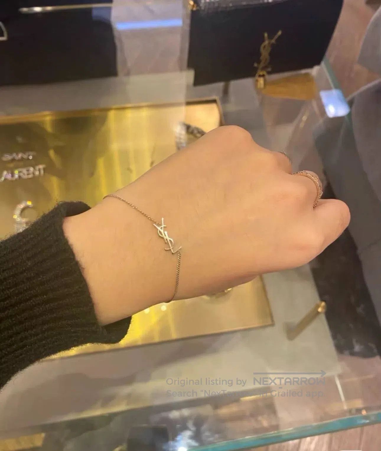 Yves Saint Laurent Saint Laurent YSL Silver Logo Bracelet M. Size ONE SIZE - 5 Thumbnail