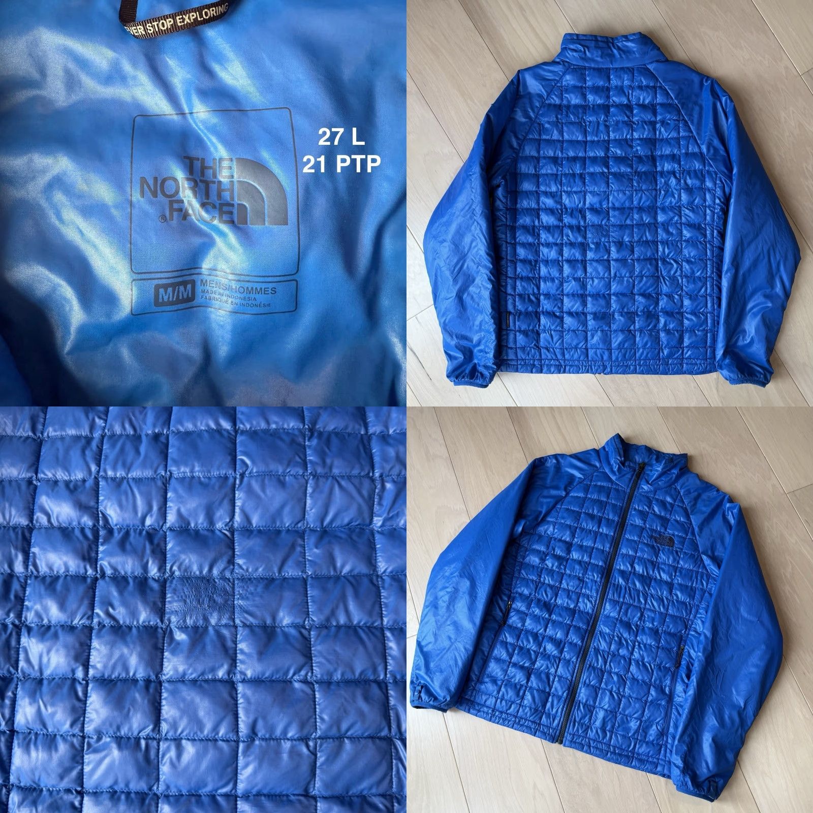 The North Face The North Face Thermoball Jacket Medium Blue Full Zip Puffer Outerwear Mens M Insulated Stand-Up Collar Lined Polyester Durable Quilt Zip Size US M / EU 48-50 / 2 - 8 Thumbnail