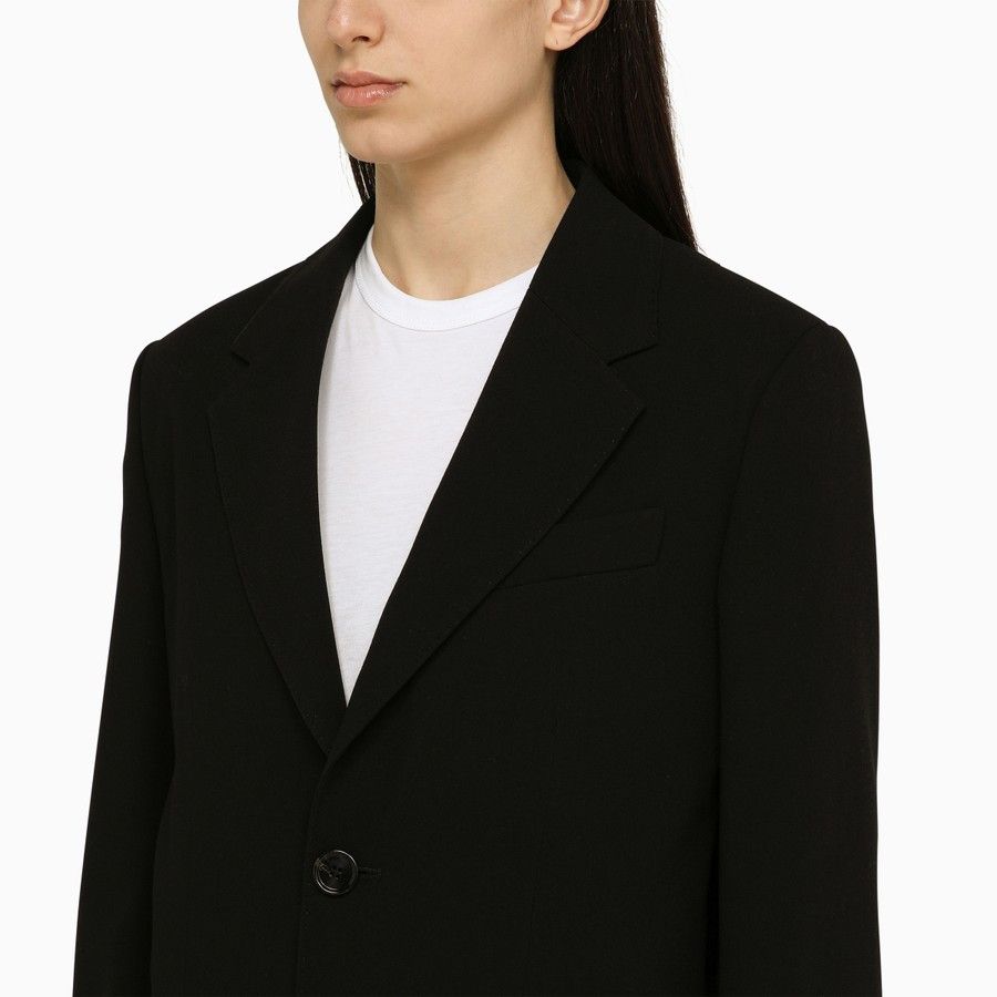 AMI o1d2blof0724 Single-breasted Wool Jacket in Black Size S / US 4 / IT 40 - 4 Thumbnail