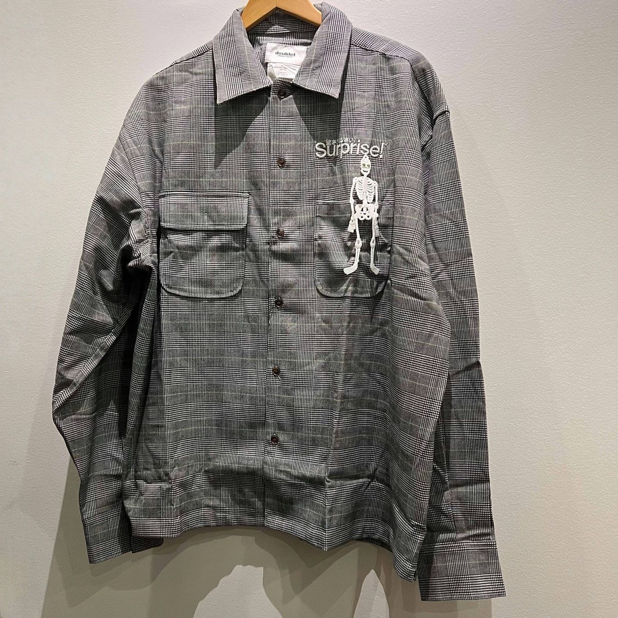 Doublet Oversized Gray "Surprise!" Embroidery Shirt Size US L / EU 52-54 / 3 - 5 Thumbnail