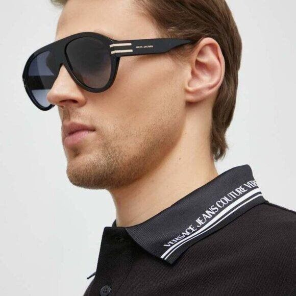 Marc Jacobs Marc Jacobs MARC 747/S 0807 9O Sunglasses Black Aviator Size ONE SIZE - 4 Thumbnail