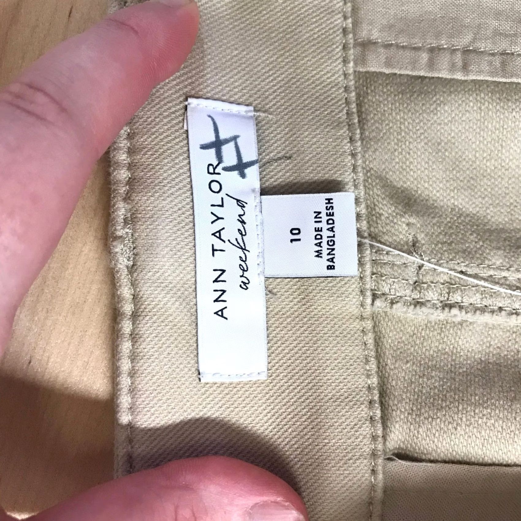 Ann Taylor VINTAGE? No. Ann Taylor Khaki Tan High Rise Wide Leg Crop Pants 10 NEW 37993078 Size 32" / US 10 / IT 46 - 7 Thumbnail