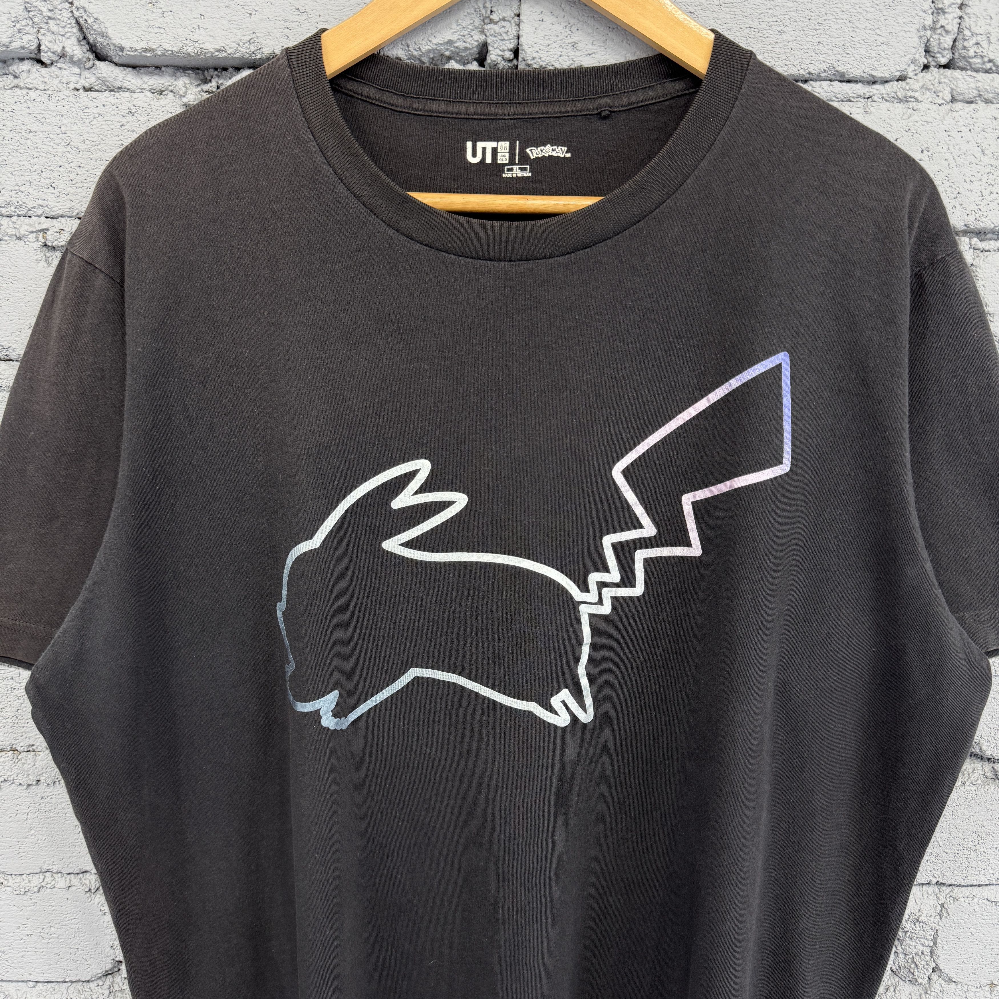 Anime Uniqlo Pokémon UT Black Sunfaded Tshirt Pikachu Graphic Size US XL / EU 56 / 4 - 3 Thumbnail
