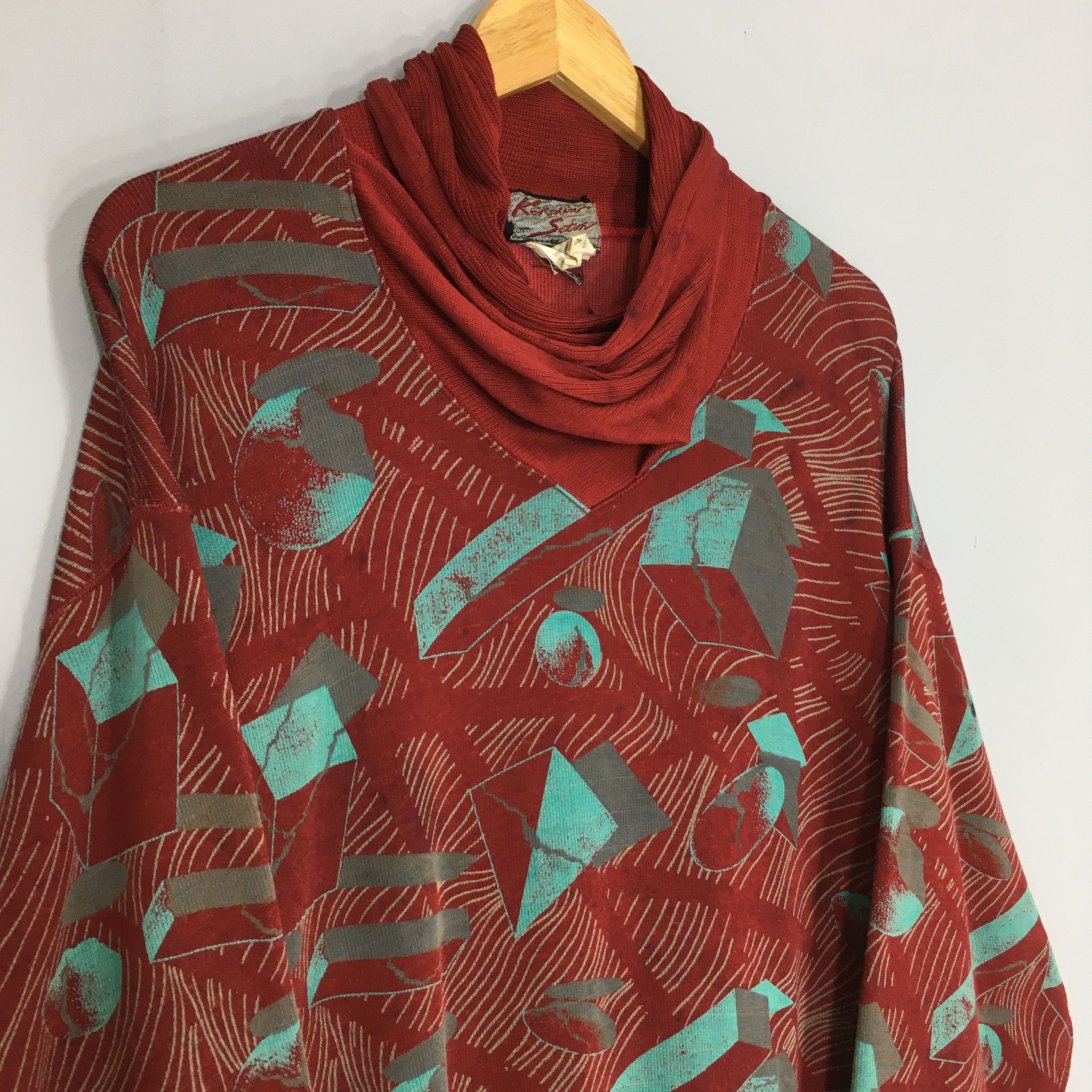 Japanese Brand × Vintage RARE Vintage 80s Kohshin Satoh Arrston Volaju Knit Sweater Size US M / EU 48-50 / 2 - 3 Thumbnail