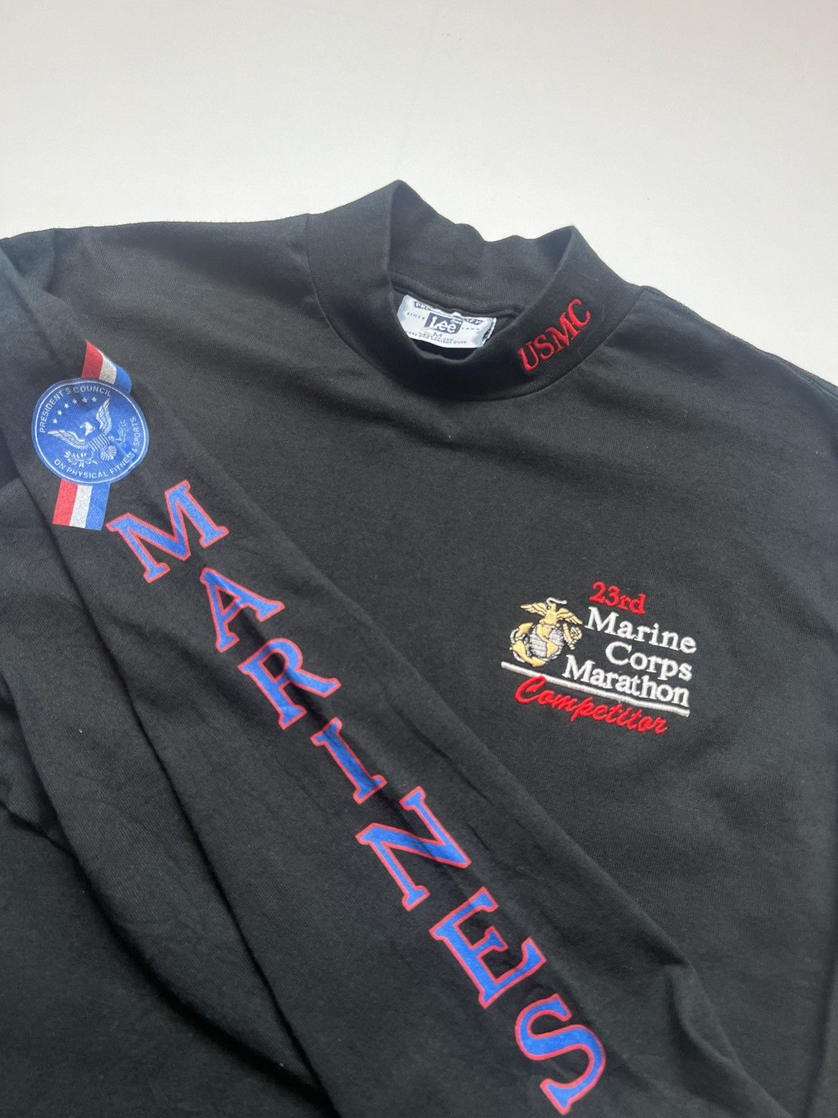 Lee × Vintage 1990's Lee Usmc Marines Corps Marathon Competition Size US M / EU 48-50 / 2 - 3 Thumbnail