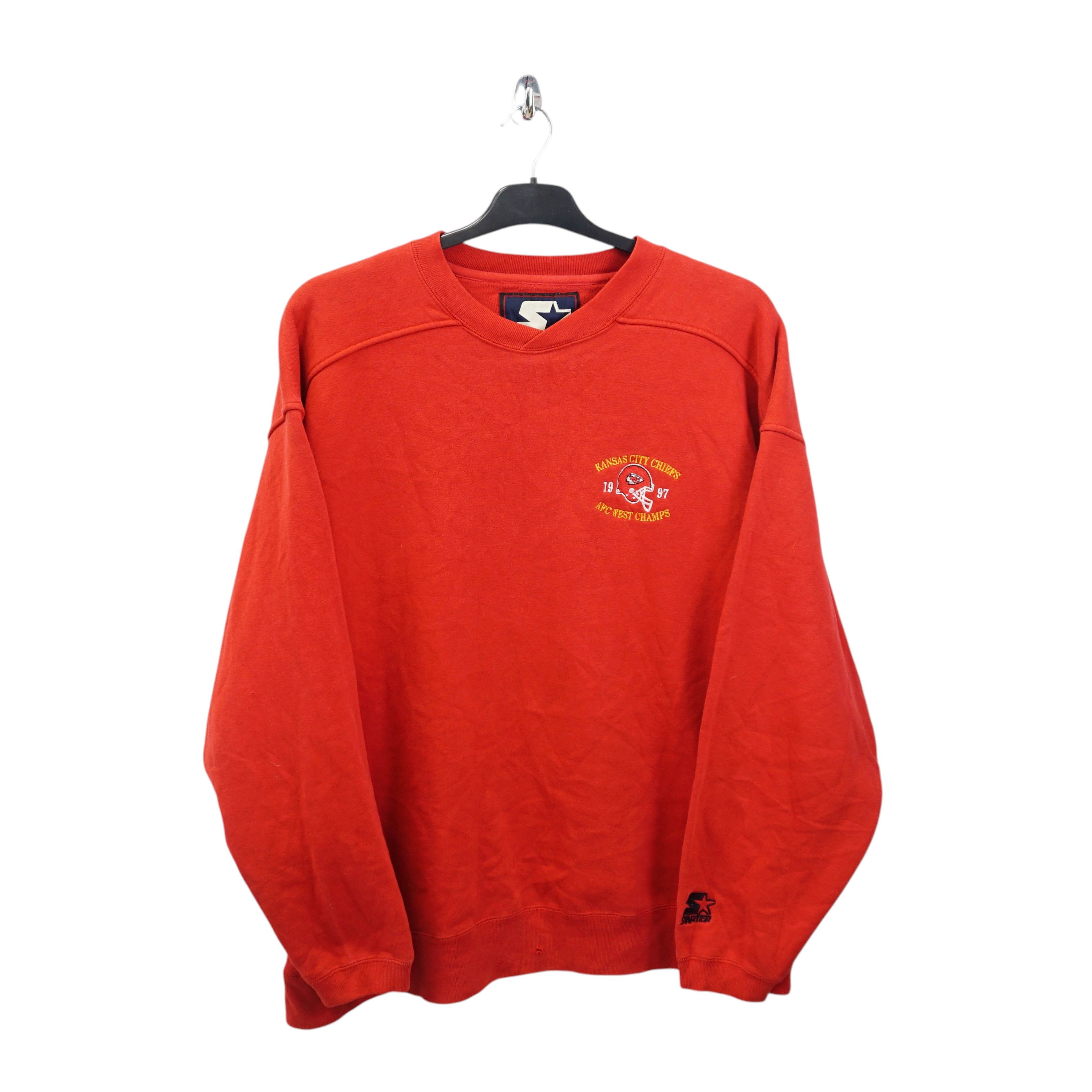 NFL × Starter × Vintage Starter NFL Kansas City Chiefs Archive Boxy Crewneck Size US XL / EU 56 / 4 - 1 Thumbnail