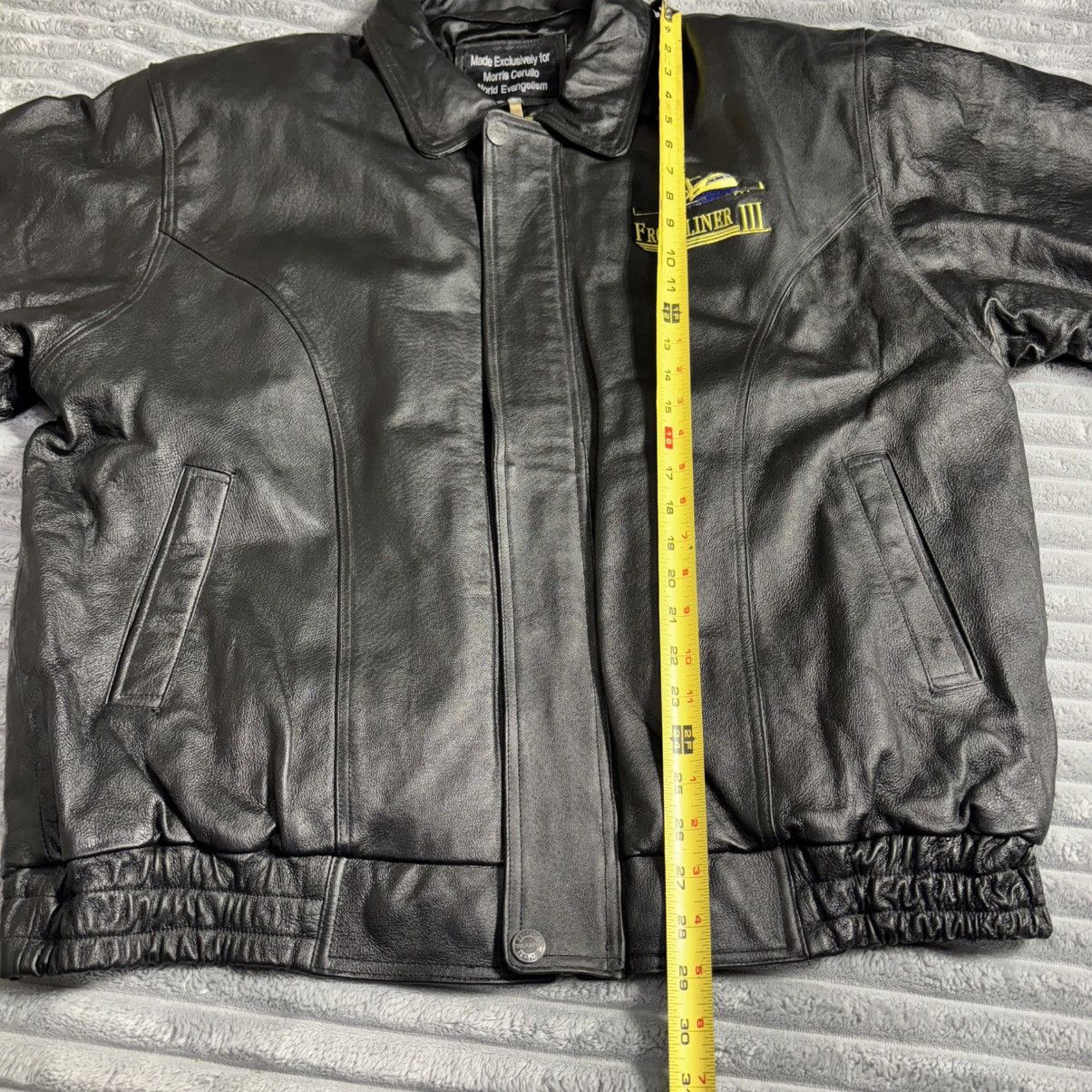 Oscar Piel Oscar Piel Frontliner III Morris Cerullo Leather Jacket Size US XL / EU 56 / 4 - 9 Thumbnail