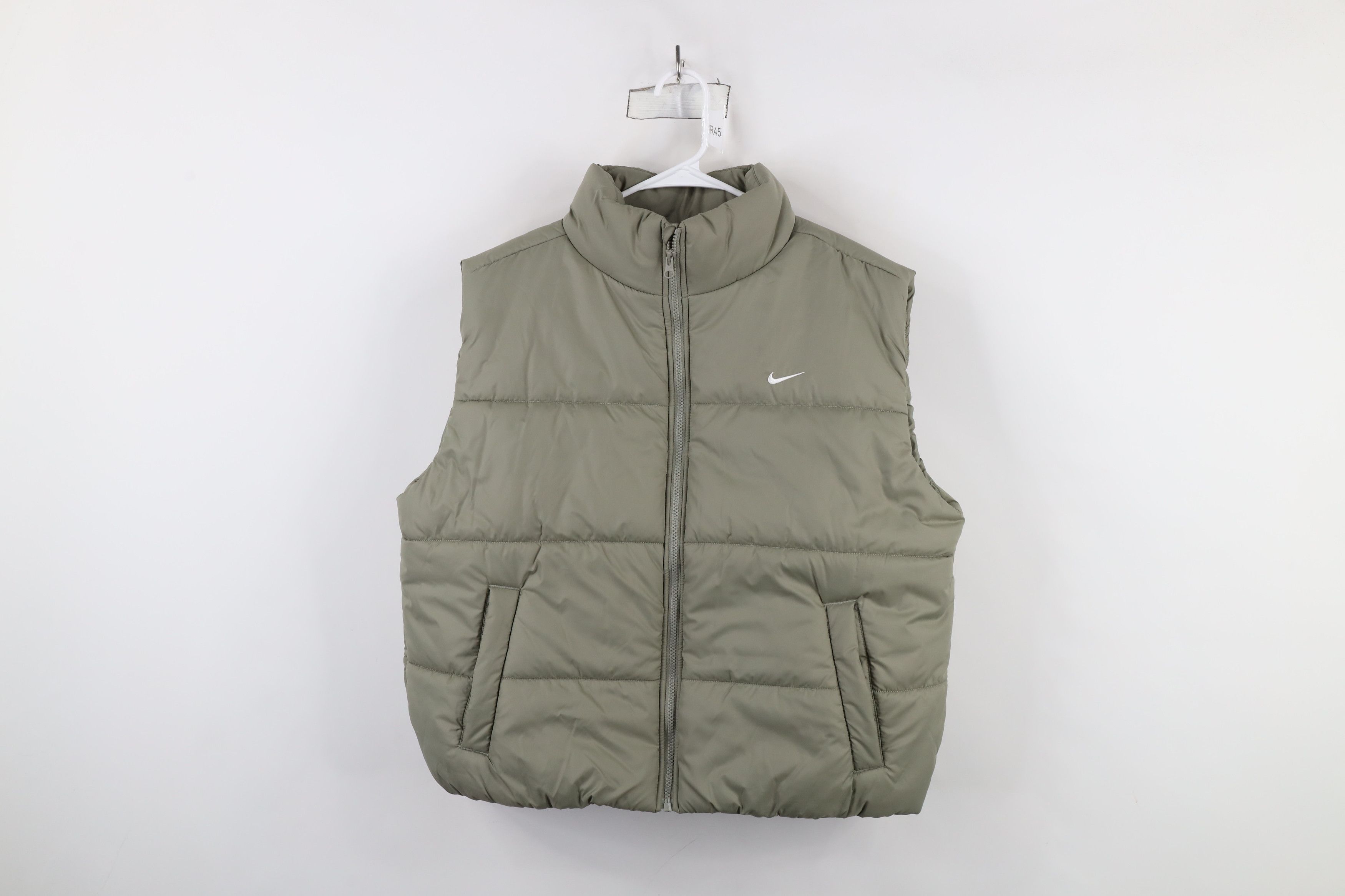 Nike × Vintage Nike Therma Fit Mini Swoosh Sleeveless Puffer Vest Jacket Size L / US 10 / IT 46 - 1 Thumbnail