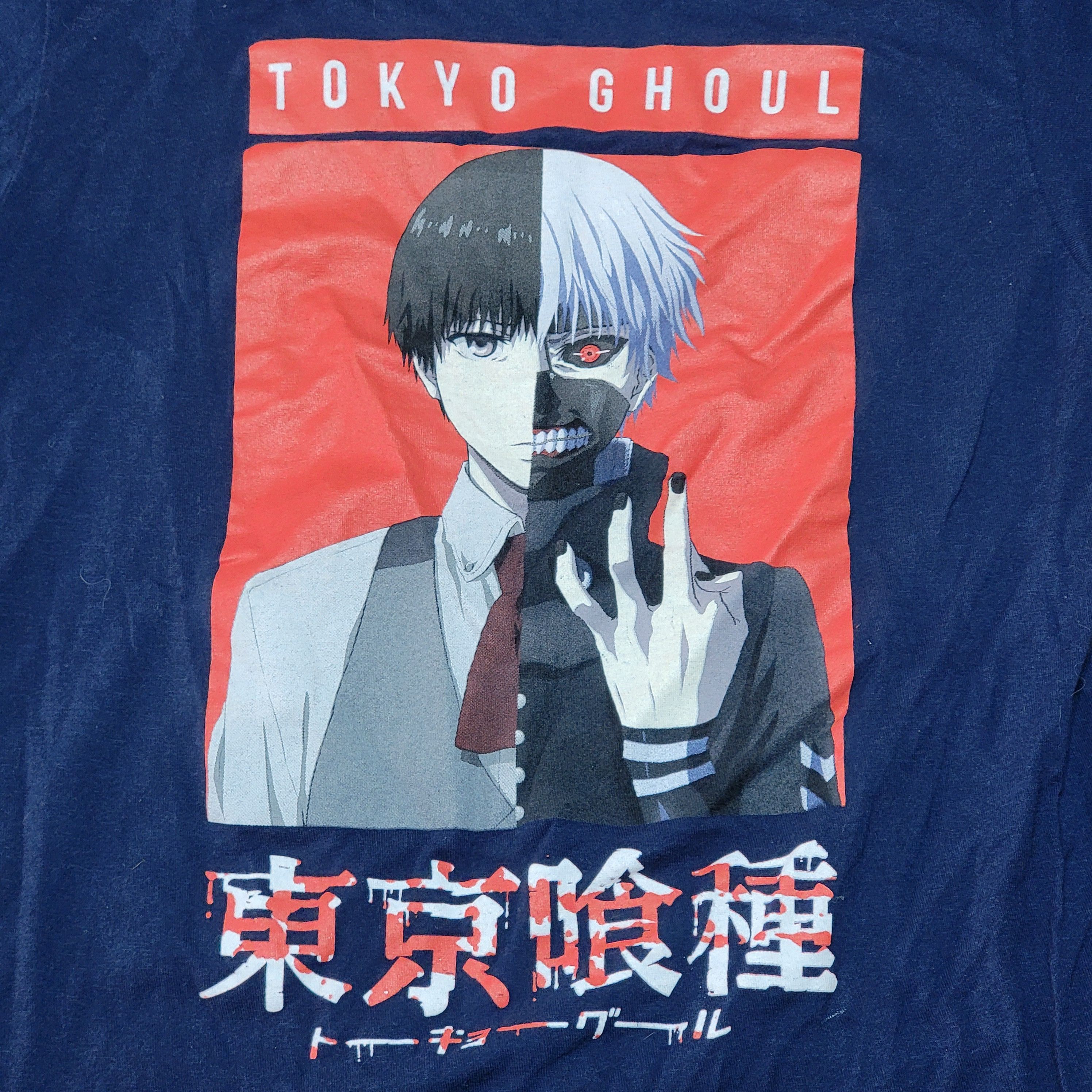 Other Tokyo Ghoul Kaneki Split Face SS Unisex Tee - Small (34/36) Size US S / EU 44-46 / 1 - 2 Thumbnail
