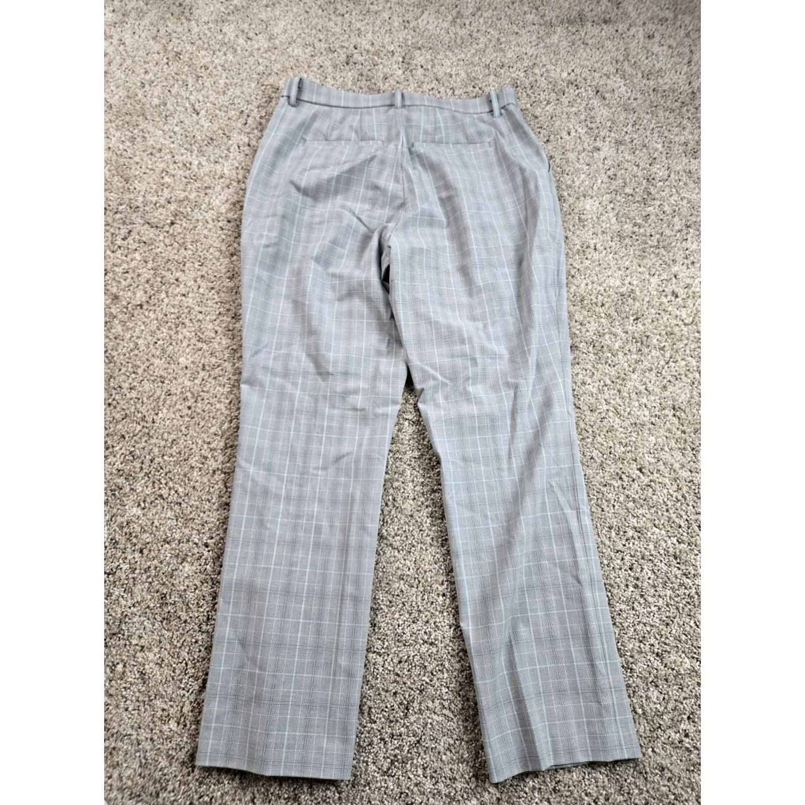 Uniqlo Uniqlo Smart Ankle Pants Men Large Gray 2 Way Stretch Flat Front Glen Check Chino Regular Slim Fit Tapered Fall Casual Business Size US 33 - 4 Thumbnail