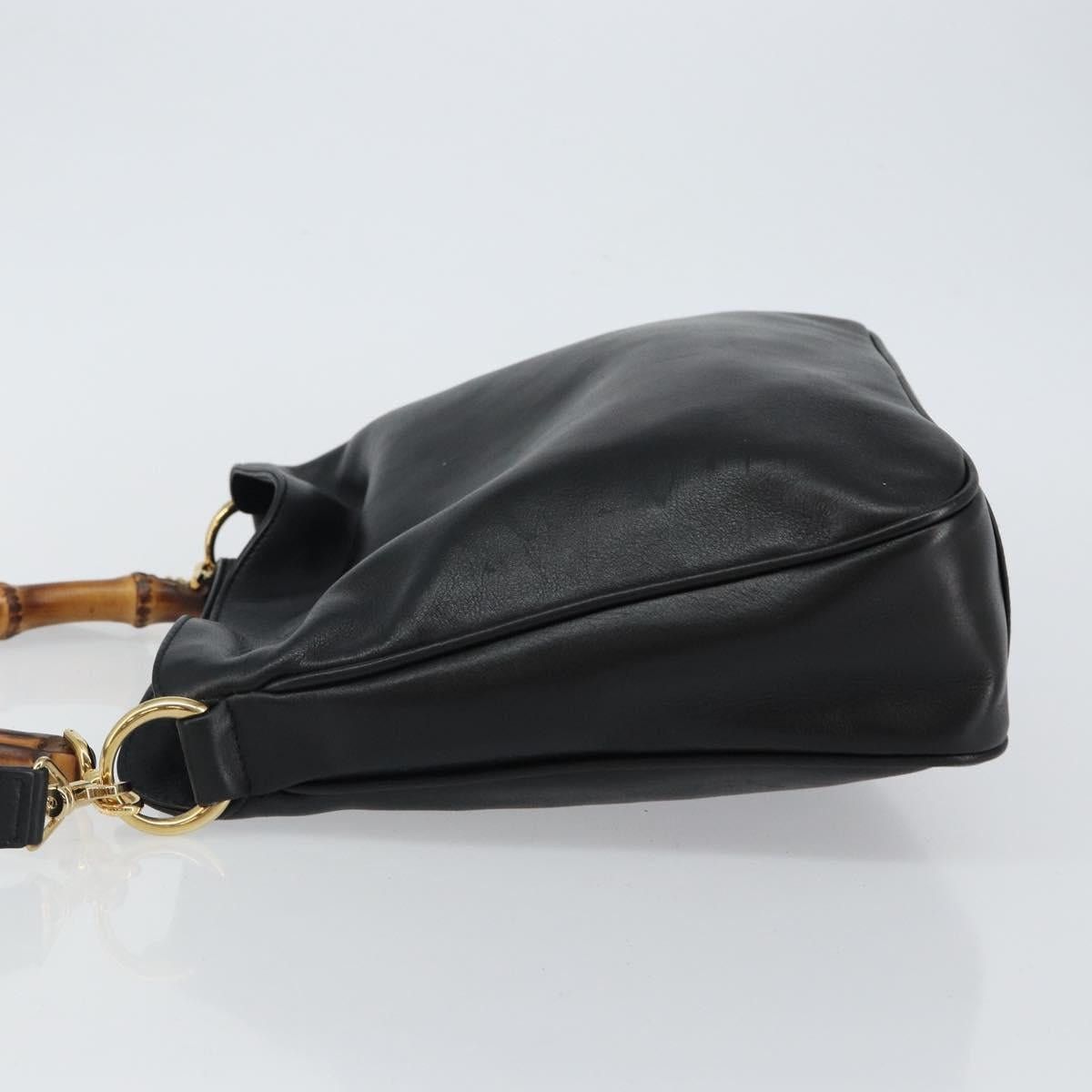 Gucci GUCCI Bamboo Handbag Leather Black Gold 001 001 Size ONE SIZE - 5 Thumbnail