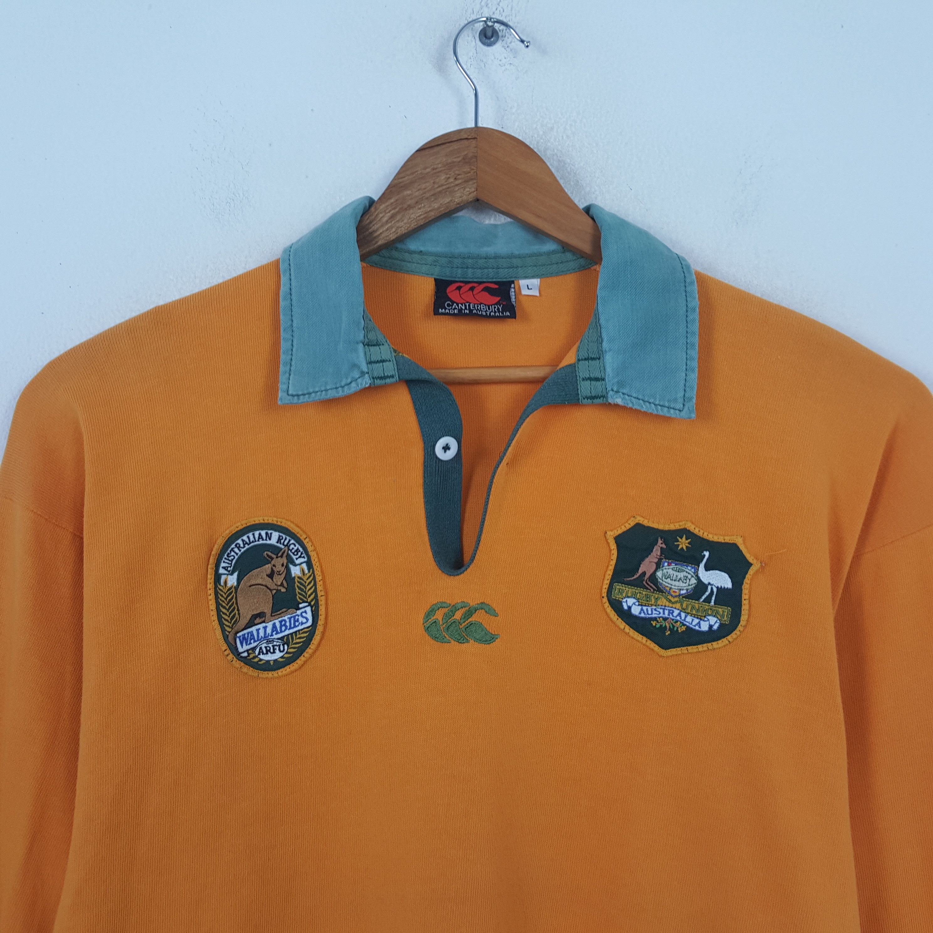 Canterbury of New Zealand Vintage Canterbury Wallabies Australia Rugby Jersey RR11 Size US L / EU 52-54 / 3 - 2 Thumbnail
