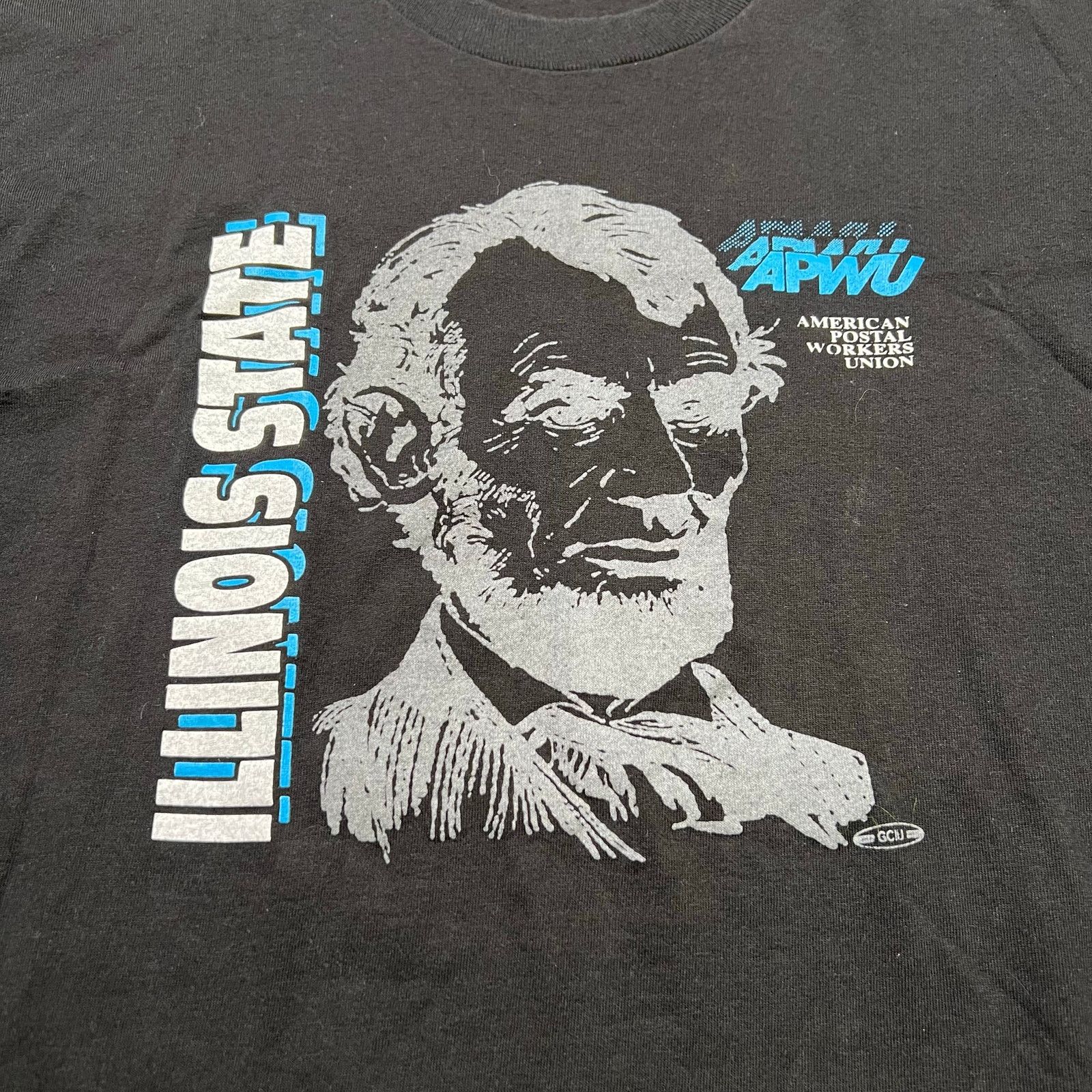 Fruit Of The Loom APWU Abraham Lincoln Union T Shirt Mens XL Made in USA Size US XL / EU 56 / 4 - 2 Thumbnail