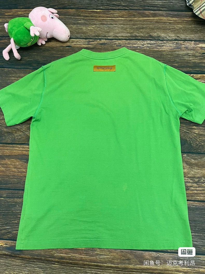 Louis Vuitton Louis Vuitton Embossed Green Short Sleeve T-Shirt 2503-Next Size US L / EU 52-54 / 3 - 2 Thumbnail