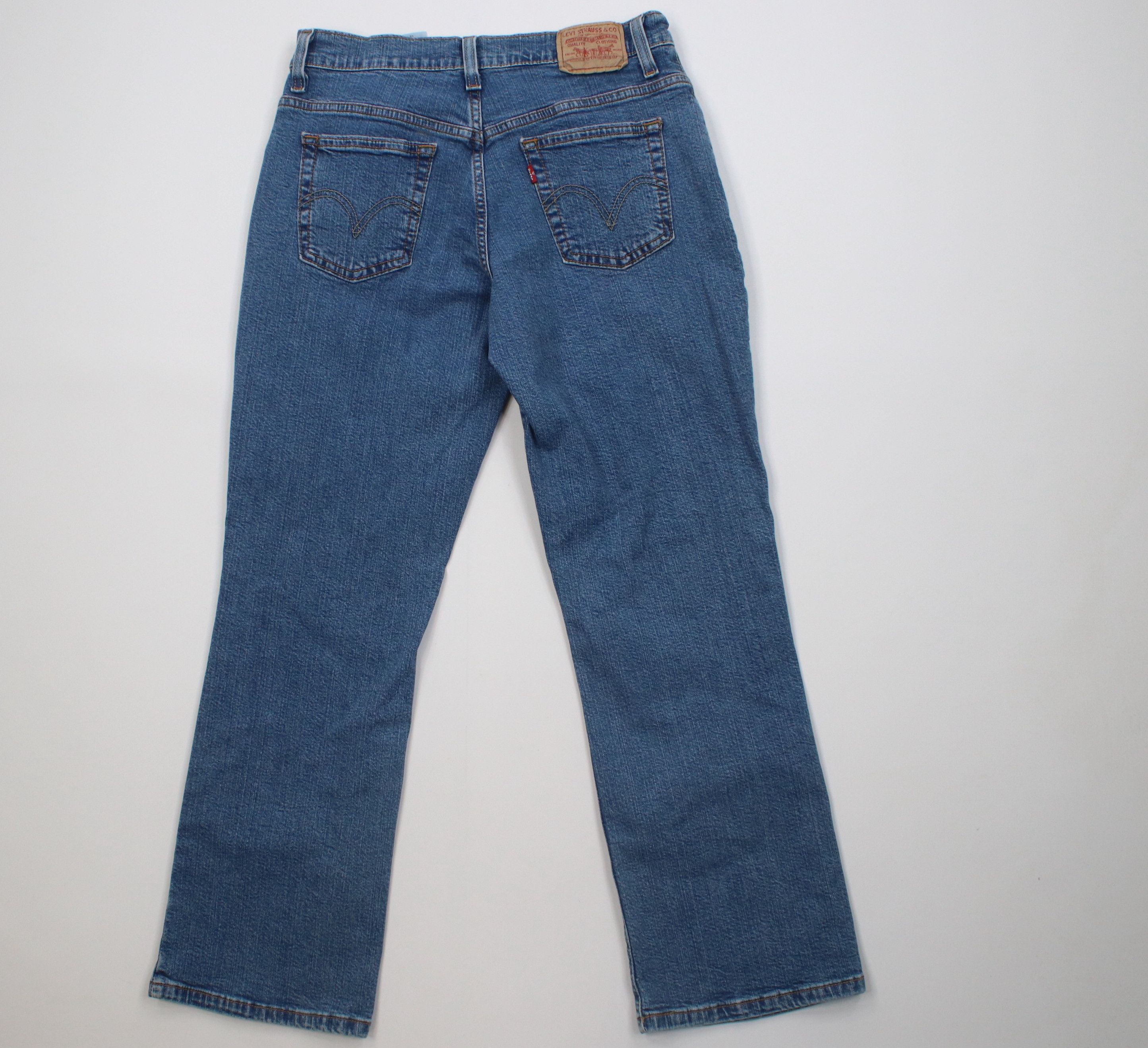 Levi's Vintage Y2K Levis 550 Boot Cut Flared Denim Jeans Stretch Size 32" / US 10 / IT 46 - 9 Thumbnail