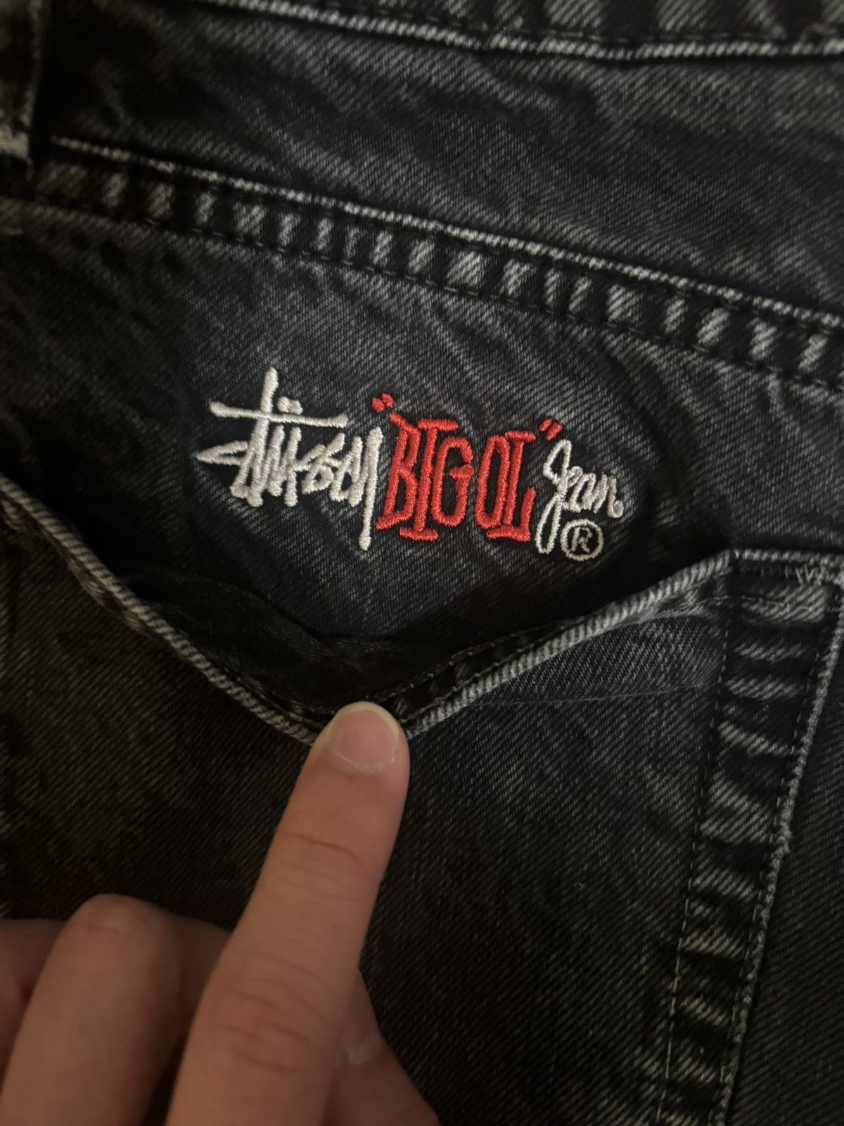 Stussy × Vintage VINTAGE STUSSY BIG OL JEANS WASHED BLACK SIZE 30 Size US 32 / EU 48 - 6 Thumbnail