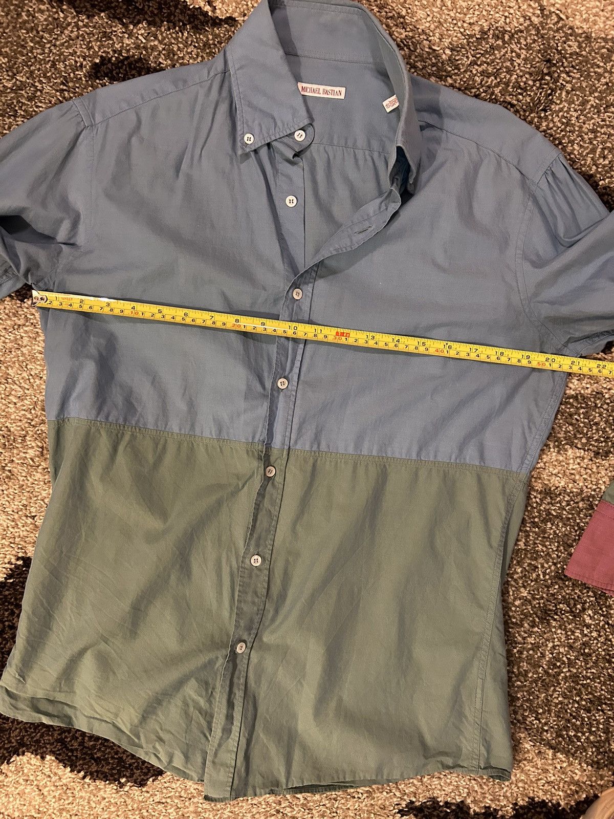 Michael Bastian Michael Bastian 15 3/4 Men’s 40 Blue Green Button Down Shirt Size US M / EU 48-50 / 2 - 3 Thumbnail