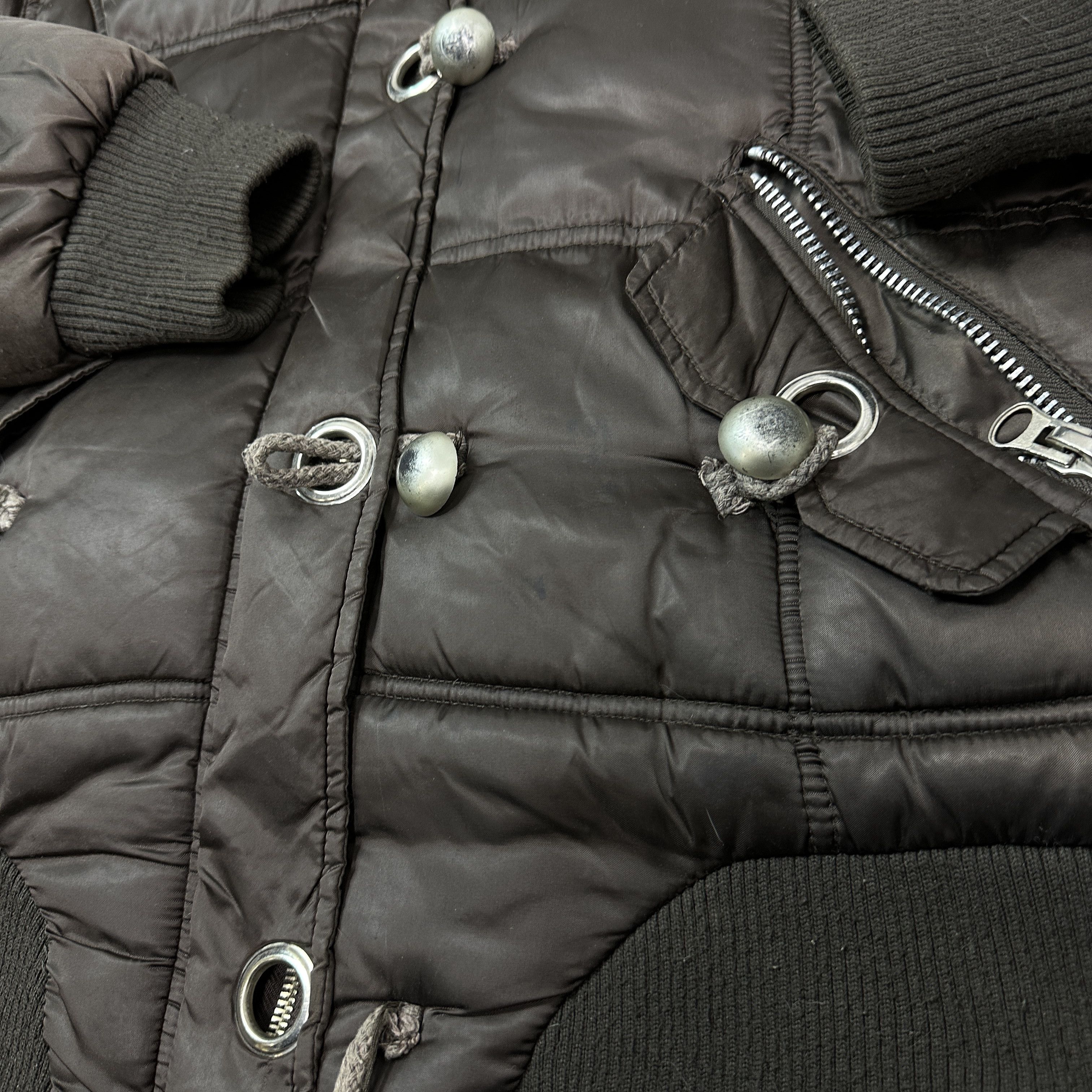 Vintage Vintage Outdoor Puffer Brown Hooded Down Jacket Y2K Size L / US 10 / IT 46 - 4 Thumbnail