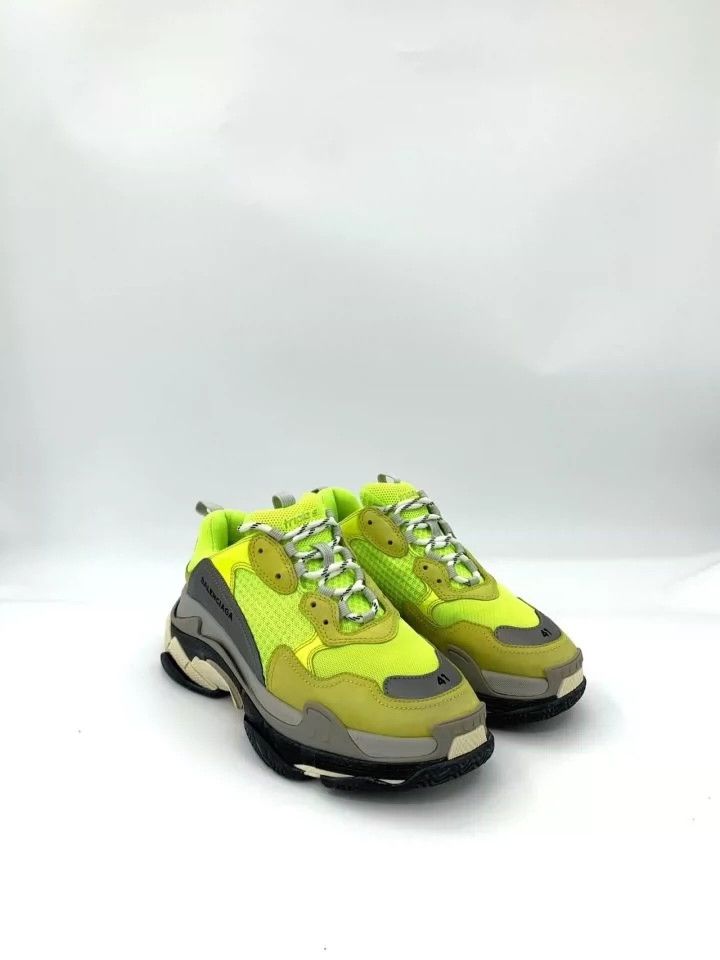 Balenciaga Balenciaga Fluorescent Green Color-Block Mesh Lace-Up Platf Size US 8 / EU 41 - 2 Thumbnail