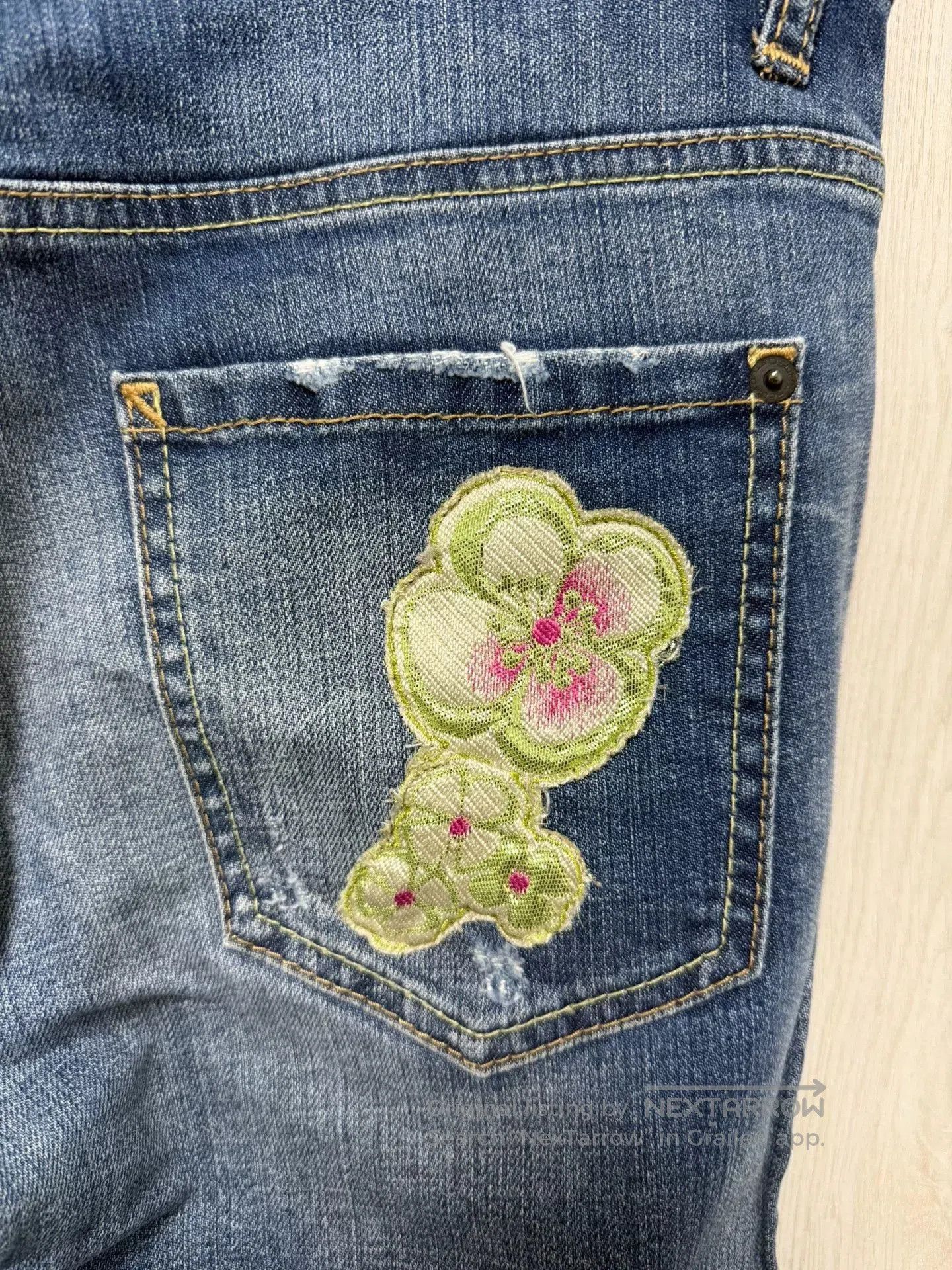 Dsquared2 DSQUARED2 Women's Blue Destroyed Jeans. Size 41" - 6 Thumbnail
