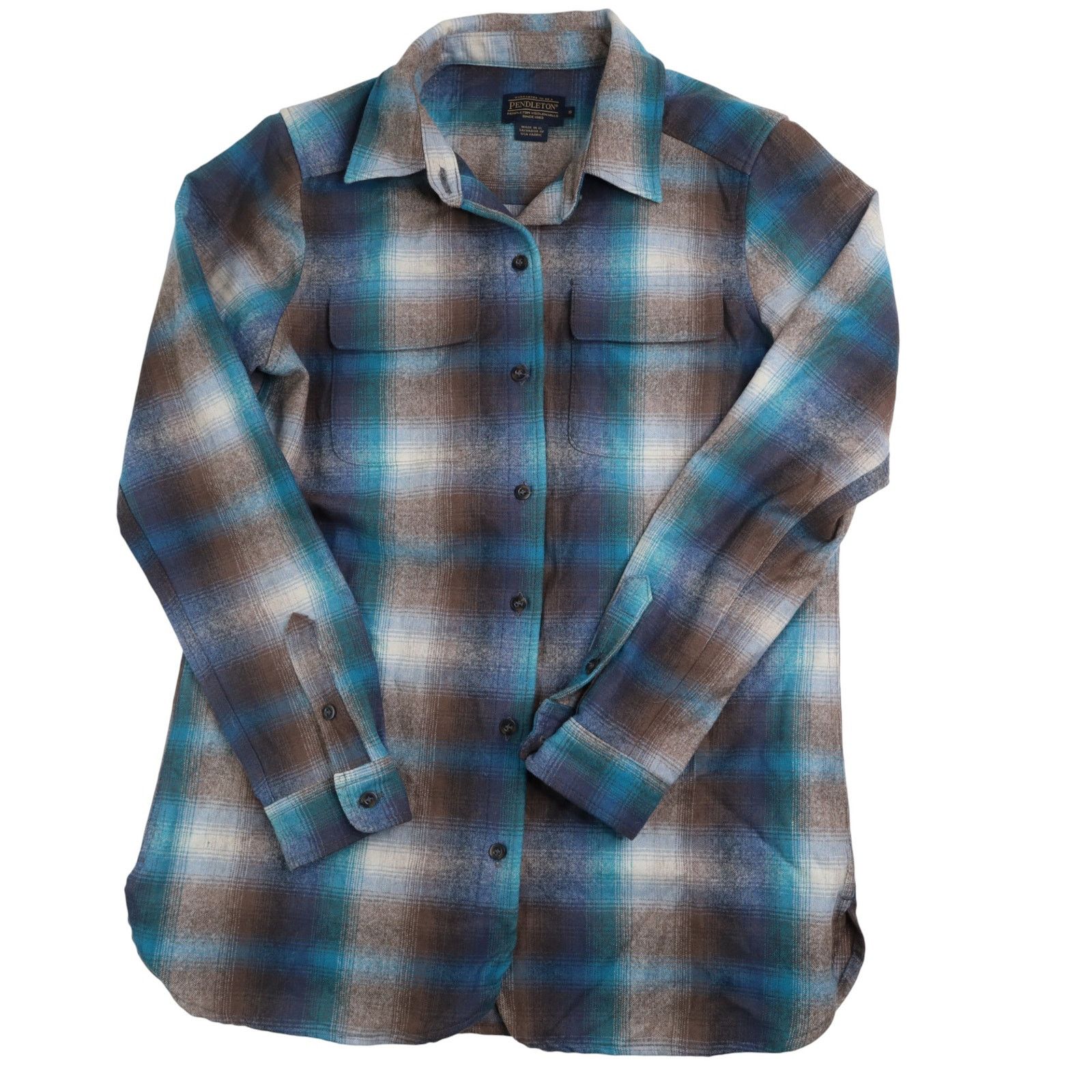 Pendleton Pendleton Shadow Plaid Wool Flannel Button Up Shirt Size S / US 4 / IT 40 - 1 Thumbnail