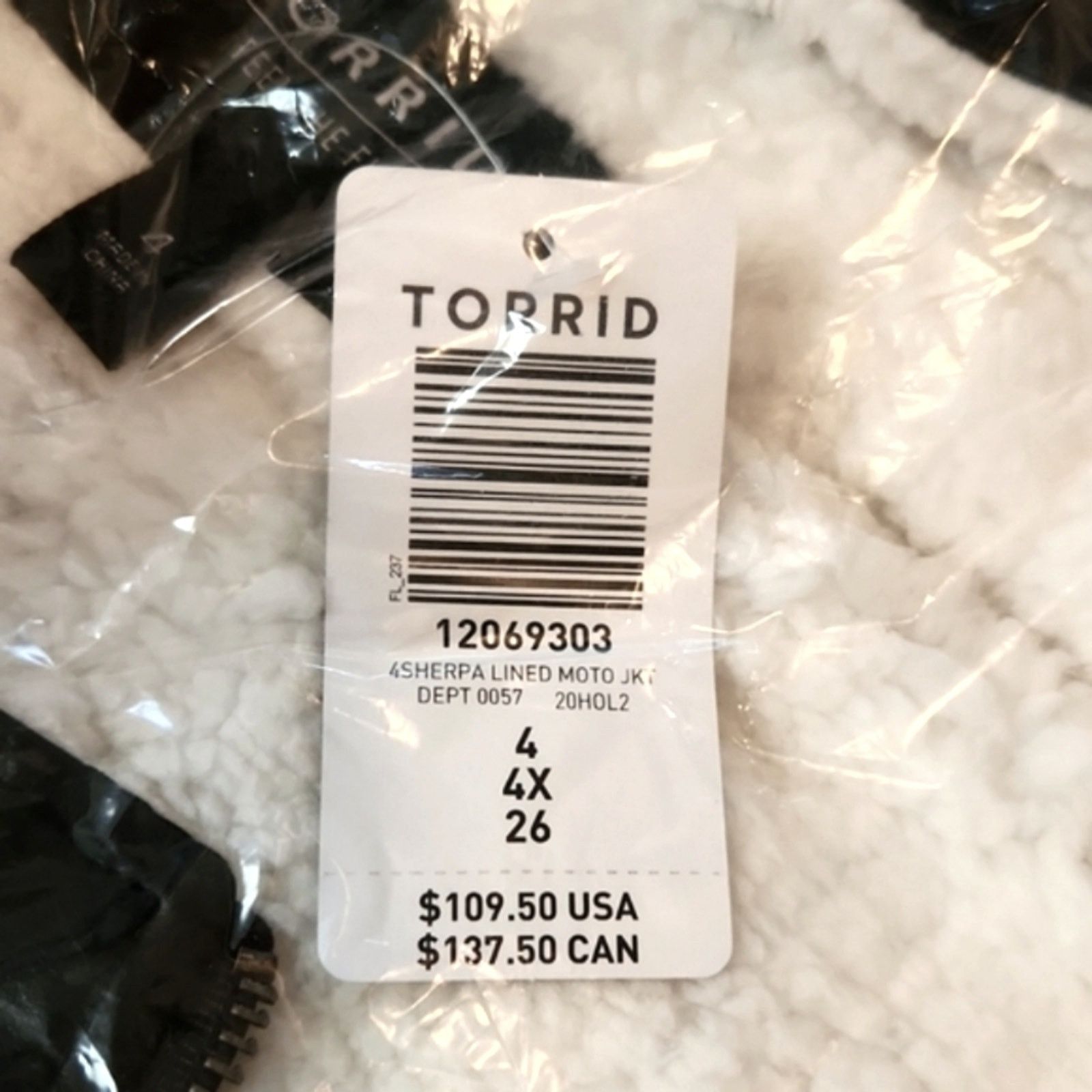Torrid TORRID ☆ SHERPA LINED ☆ FAUX LEATHER ☆ JACKET ☆ 4x ☆ NWT Size 4XL / US 24-26 - 11 Thumbnail