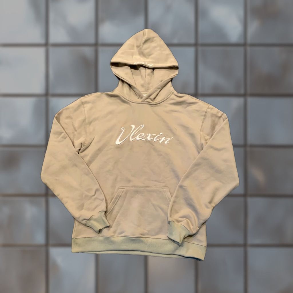 Vintage VINTAGE Vlexin Vlex Galindo Embroidered French Terry Sweatshirt Tan Hoodie Sz. M Mens Size US M / EU 48-50 / 2 - 1 Thumbnail