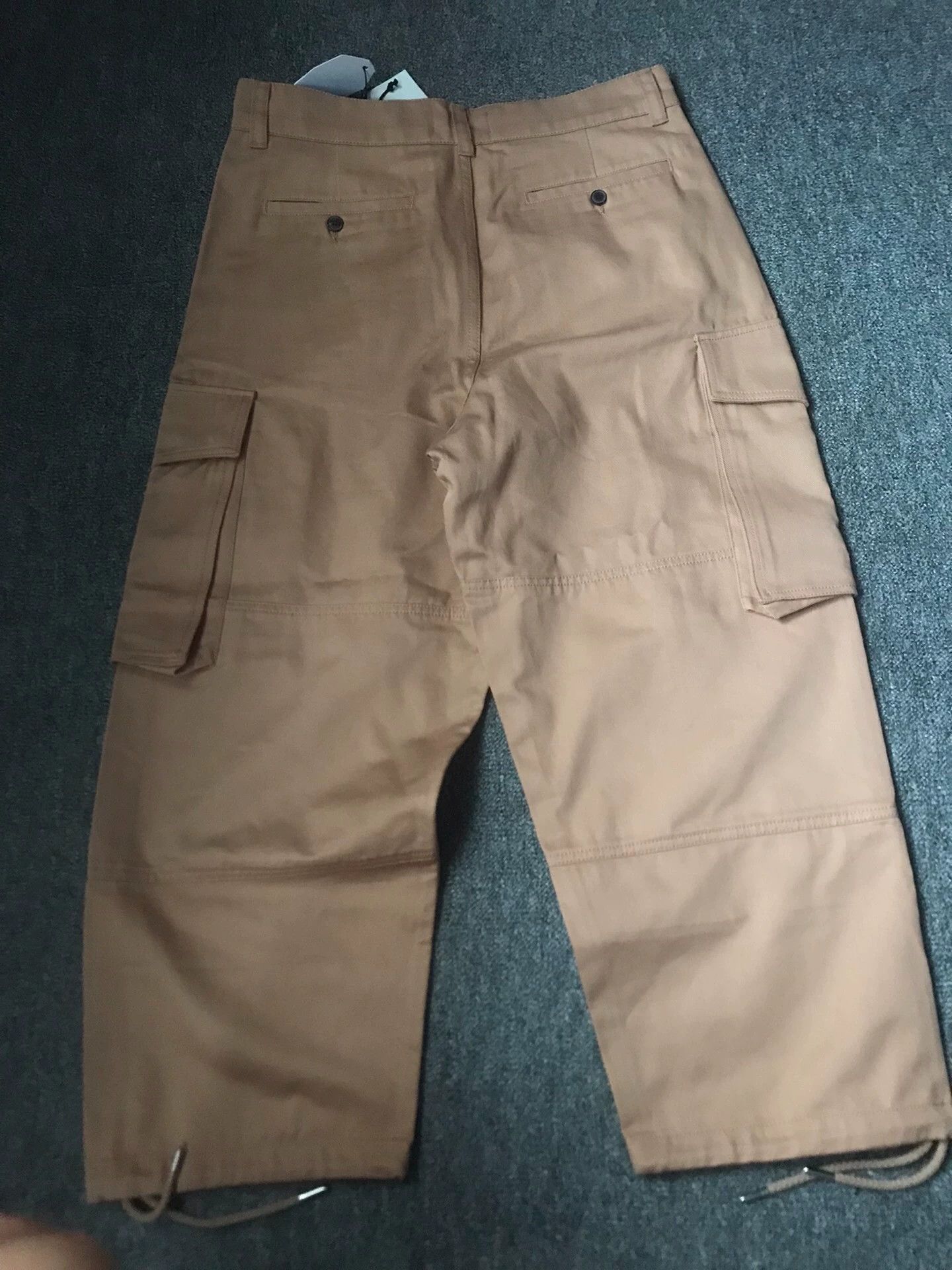 AMI Ami New L Cotton Cargo Pants Drawstring Cuffs Size US 34 / EU 50 - 2 Thumbnail