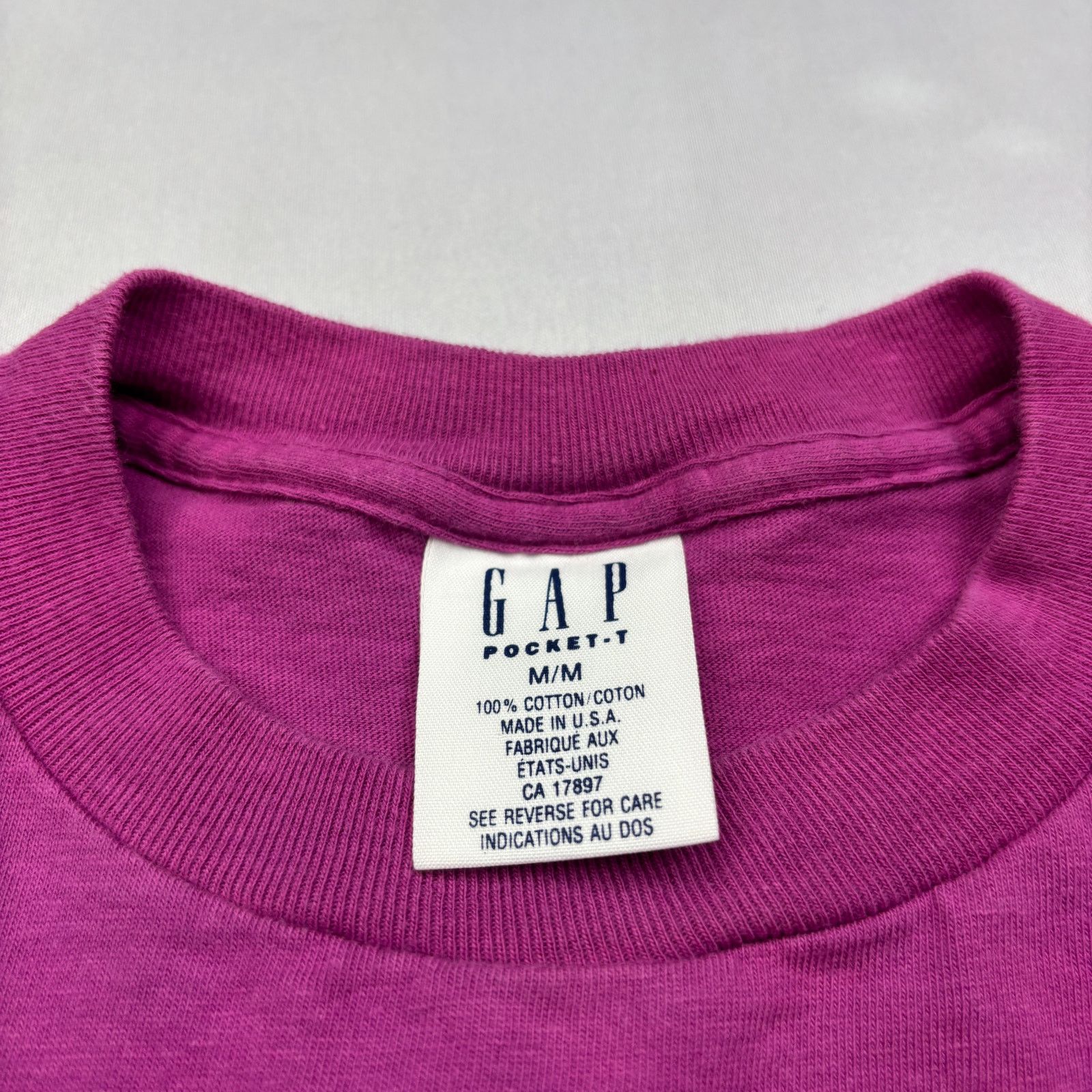 Gap Vintage 90s Gap Pocketless Tee Men's Medium Single Stitch Size US M / EU 48-50 / 2 - 4 Thumbnail