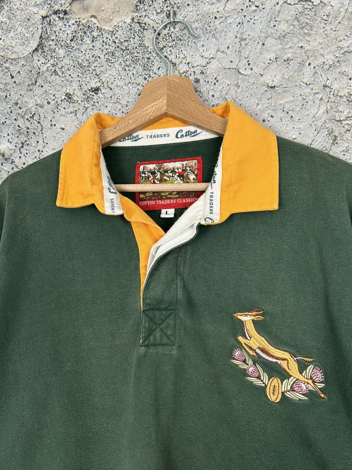 Cotton Traders Vintage South Africa Cotton Traders Rugby Jersey 90s Rare Size US L / EU 52-54 / 3 - 3 Thumbnail