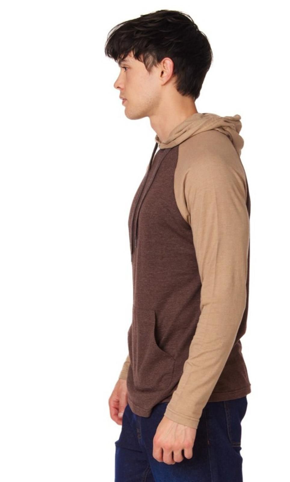 Other Hawk’s Bay NEW Men's Lightweight Hoodie Shirt – Brown & Tan Size US M / EU 48-50 / 2 - 2 Thumbnail