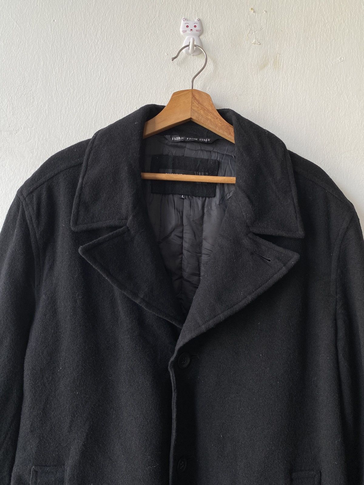 Comme des Garcons × Japanese Brand Vintage D’Homme A Homme Futura Fabric Italy Wool Coat Size US L / EU 52-54 / 3 - 5 Thumbnail