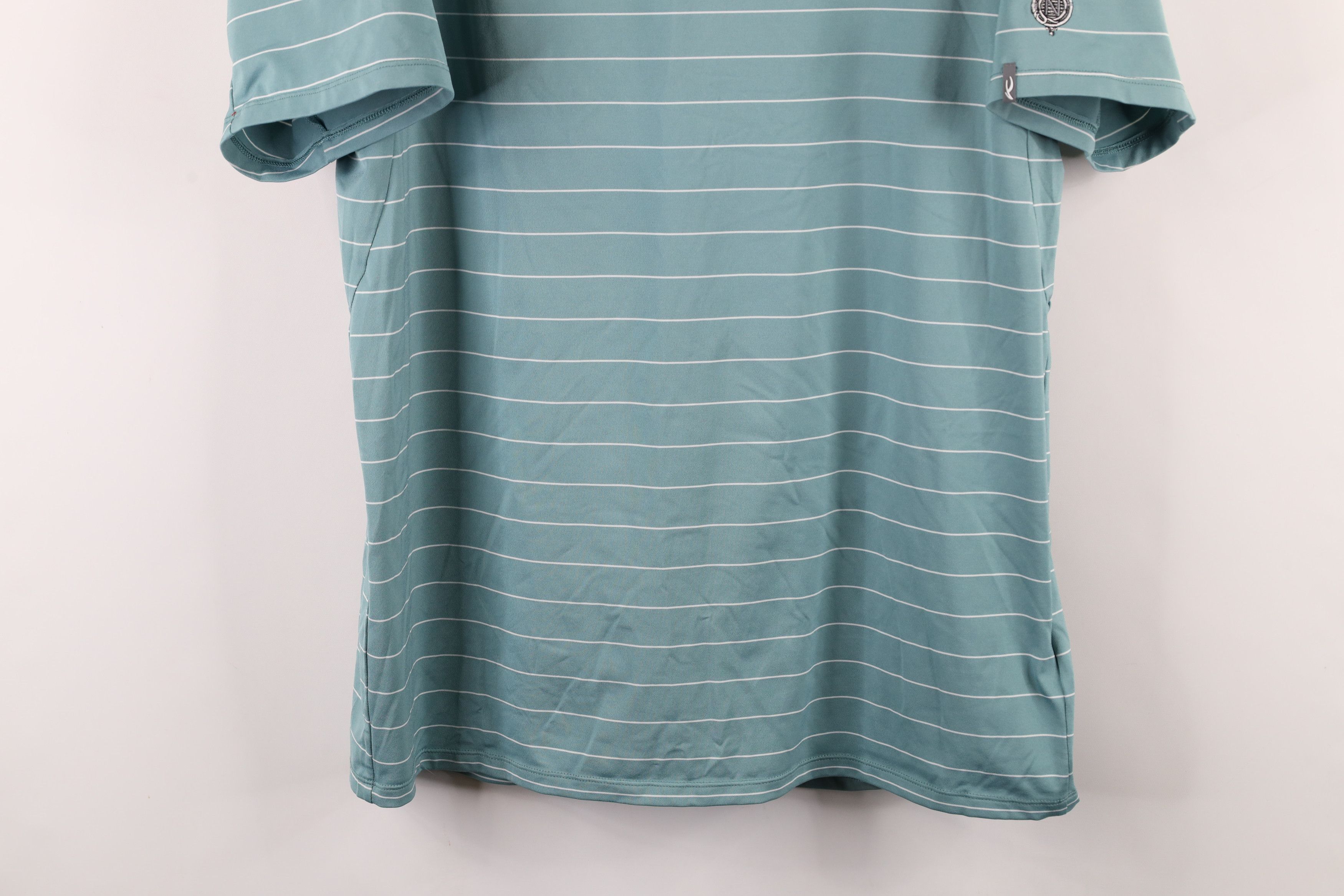 KJUS × Vintage Kjus UPF 50+ Striped Short Sleeve Collared Polo Shirt Teal Size US L / EU 52-54 / 3 - 3 Thumbnail