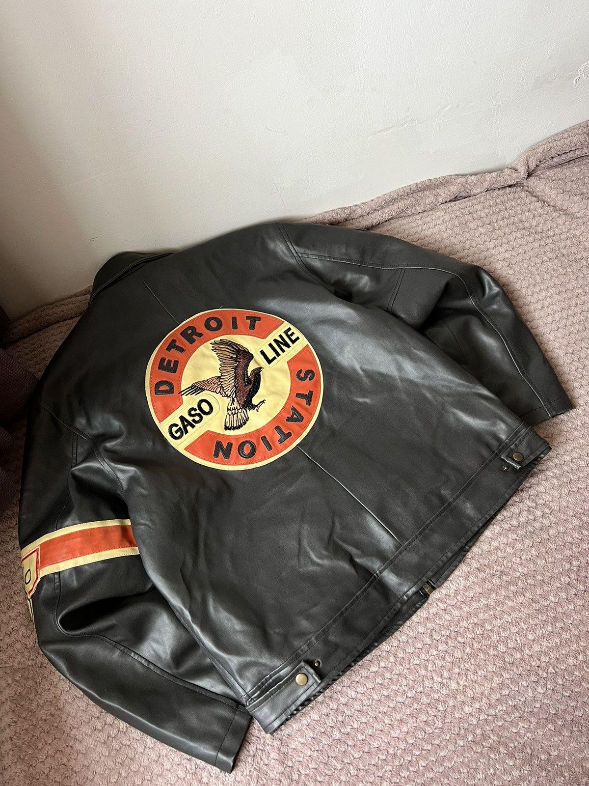 Route 66 × Vintage Vintage moto racing leather jacket route 66 patch Harley 90s Size US L / EU 52-54 / 3 - 8 Thumbnail