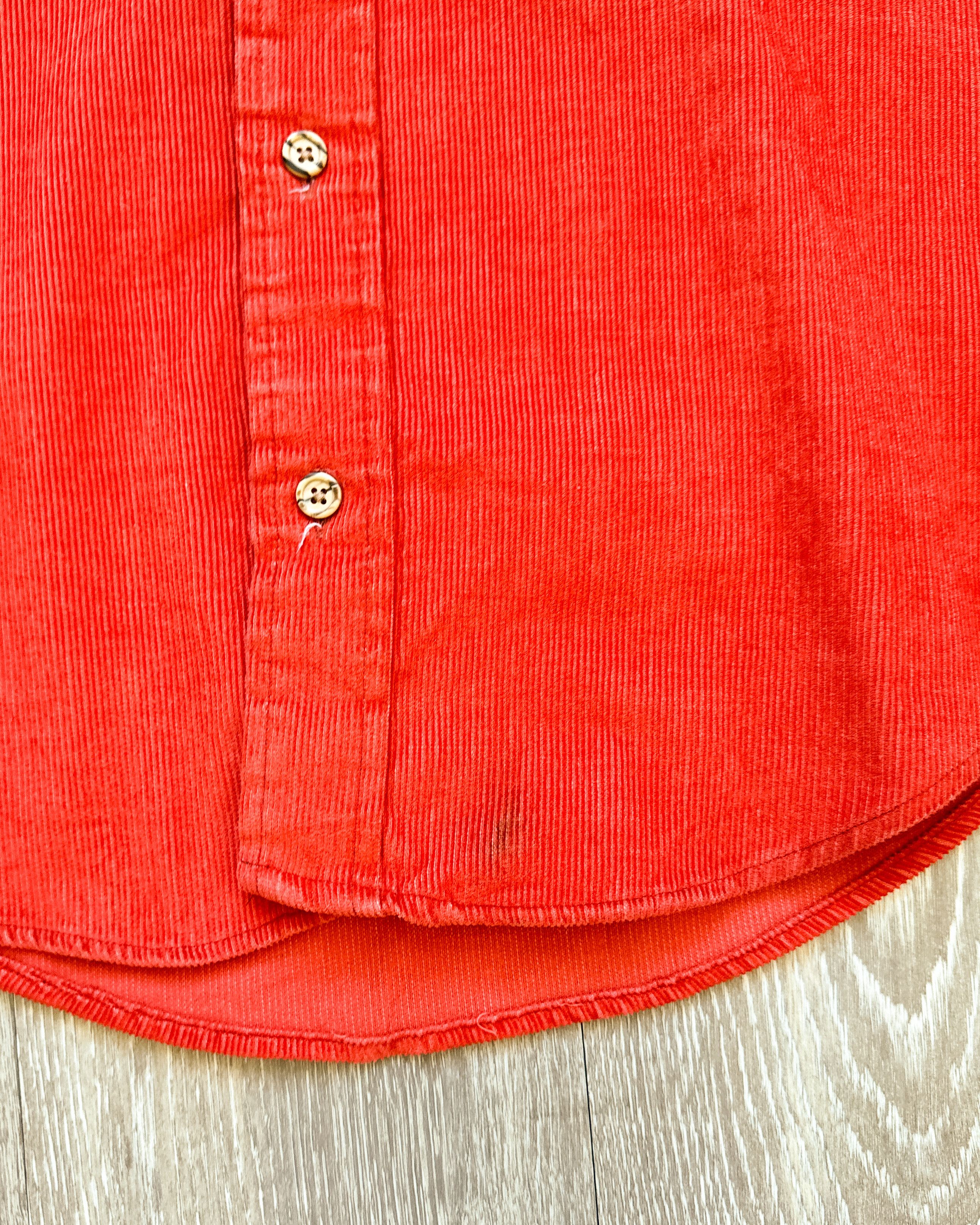 Vintage Vintage 1970s Vaughn Orange Corduroy Shirt Flannel Men's L Size US L / EU 52-54 / 3 - 6 Thumbnail