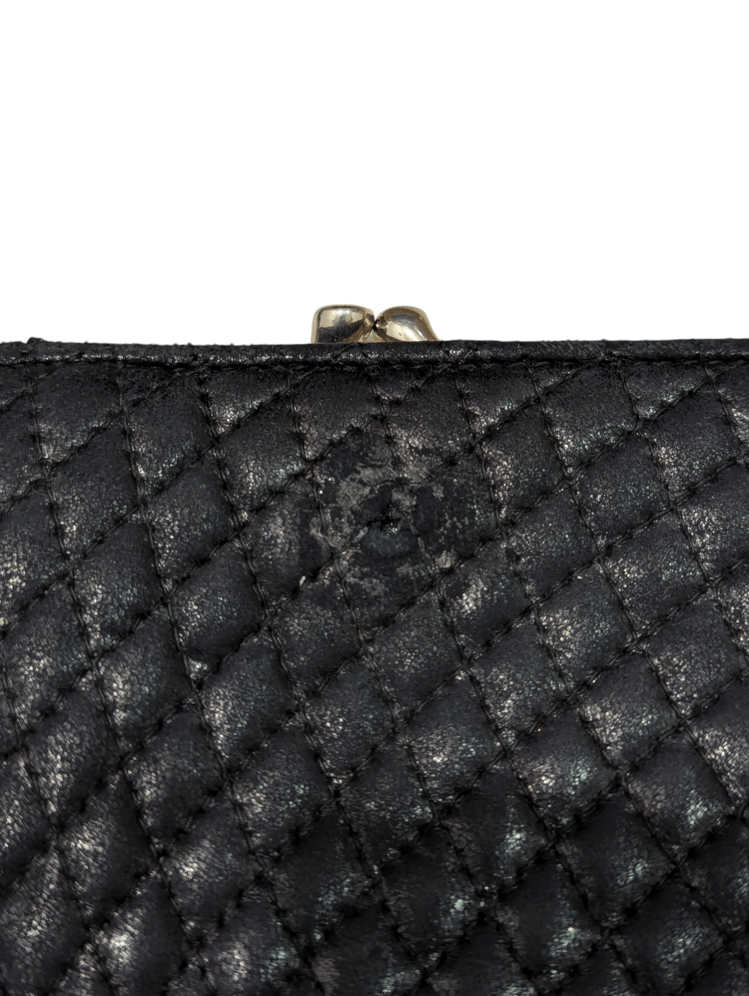 THRASHED BALLY QUILTED WALLET PURSE